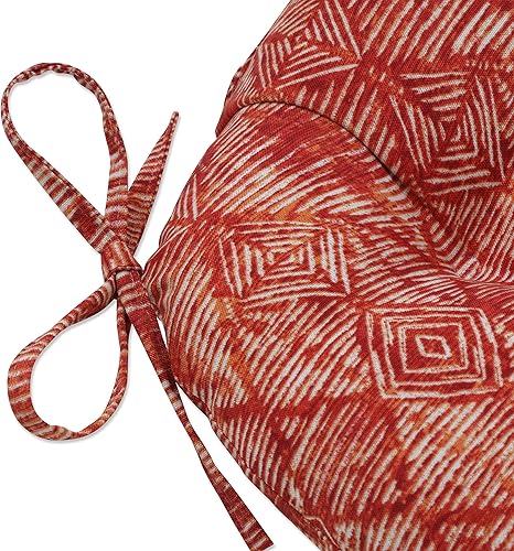 Miniatura 3 de Pillow Perfect Exterior  Cojín reversible para silla Nesco Sunset (juego de 2), 15.5 x 16 x 4, rojo