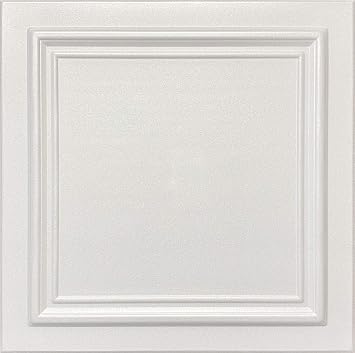 Euro-Deco Stratford R24W Foam Glue Up 20x20 Decorative Ceiling Tiles 21.12 s/f Pack of 8 PCS, White
