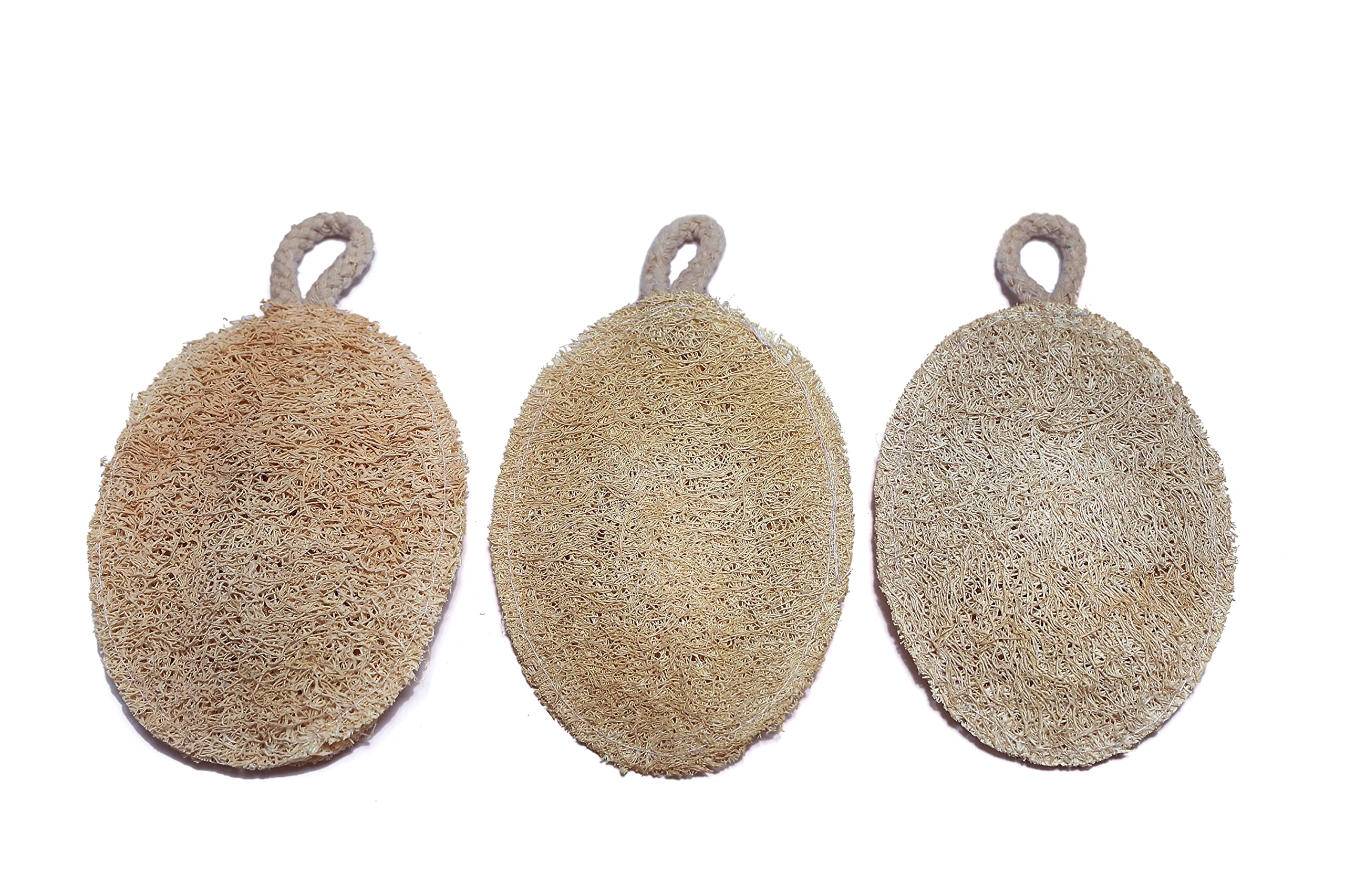 The Bare Bar | Natural Vegetable Loofah I Pack of 3 | Dried Gourd I Biodegradable I Eco Friendly I 100% Natural I Gentle Exfoliation I Lightweight I Organic