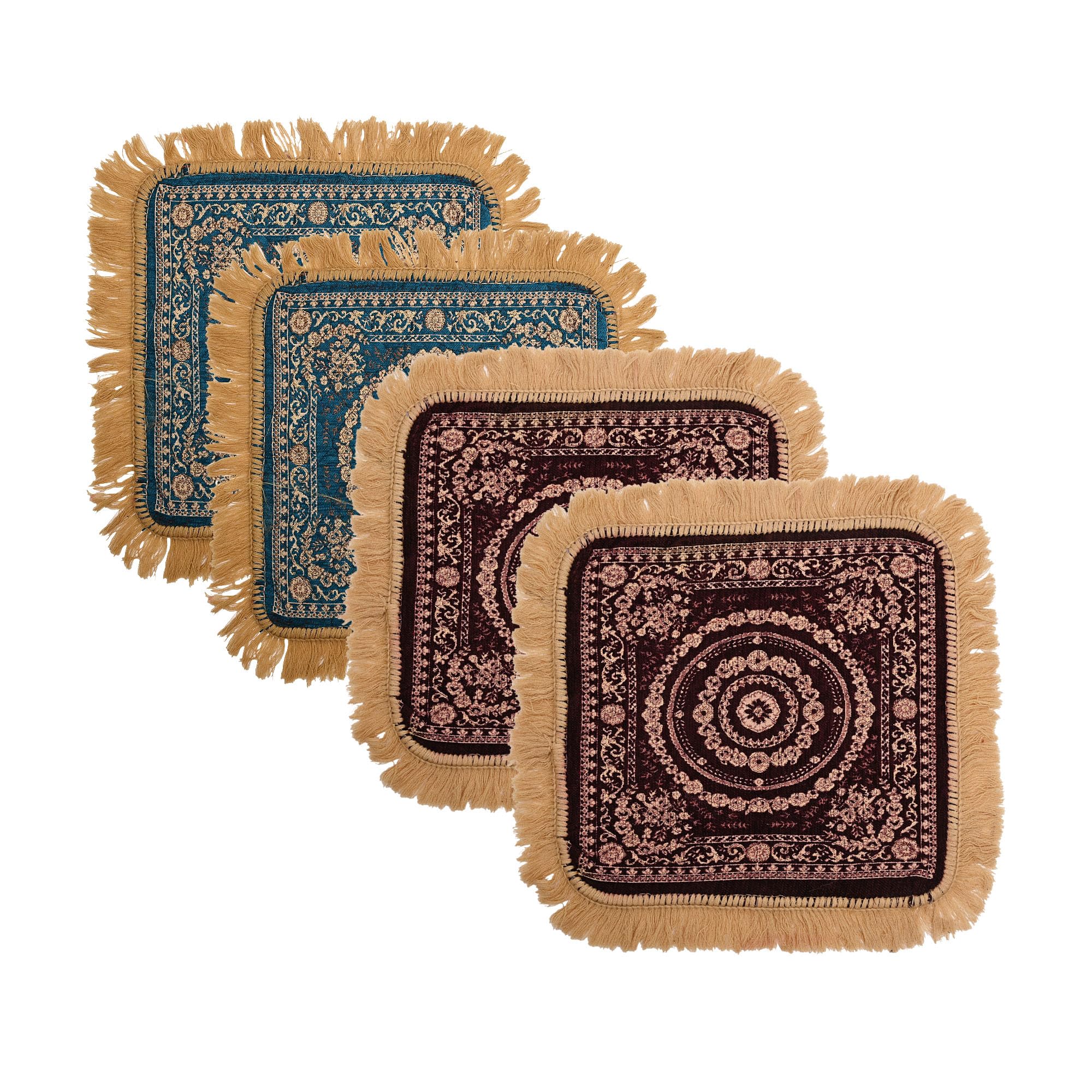 Velvet Pooja Mats - 6 Pack for Meditation & Home -8