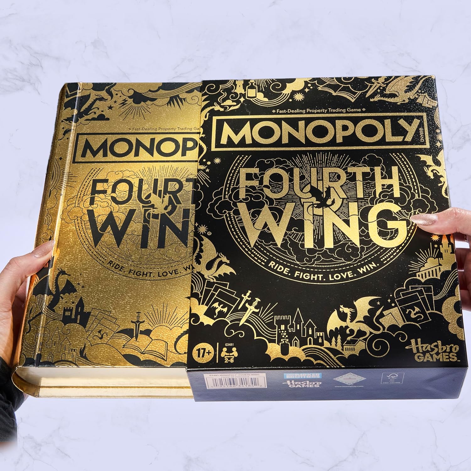 Monopoly Fourth Wing Edition Board Game for Adults | Officially Licensed Game Inspired by the Empyrean Series, Book 1 | 2-6 Players | Ages 17+