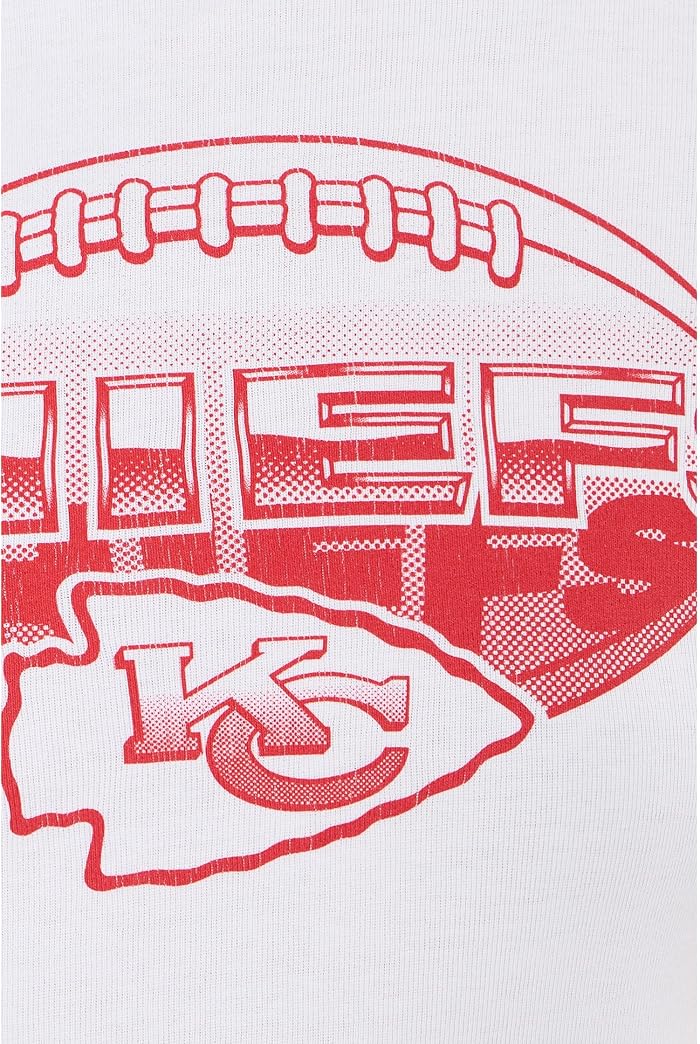 Женская футболка Junk Food Clothing NFL Kansas City Chiefs Repeat Baby Tee, цвет: Белый — фото 3