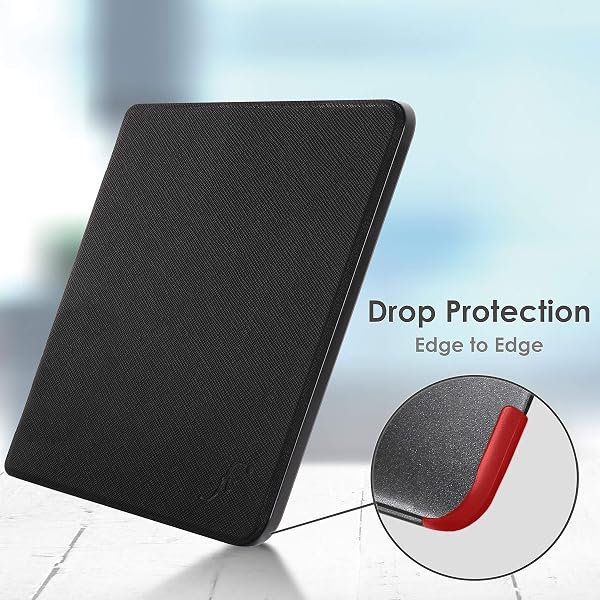 Forefront Cases Custodia per Kobo Glo HD (2015, Modello: N437, N587) - Custodia Protettiva Magnetica - Smart Auto Sveglia Sonno Funzione - Sottile, Leggero Cover - Nero - 5