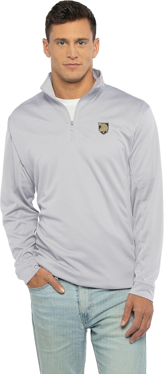 Vantage Apparel NCAA mens Collegiate Micro Mesh Performance Gray 1/4 Zip Pullover