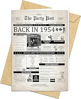 72nd Birthday Card Happy Bday Jumbo Card for Men or Women Born In 1954 Big Funny Gifts for Dads or Moms Touring 72 Years O...