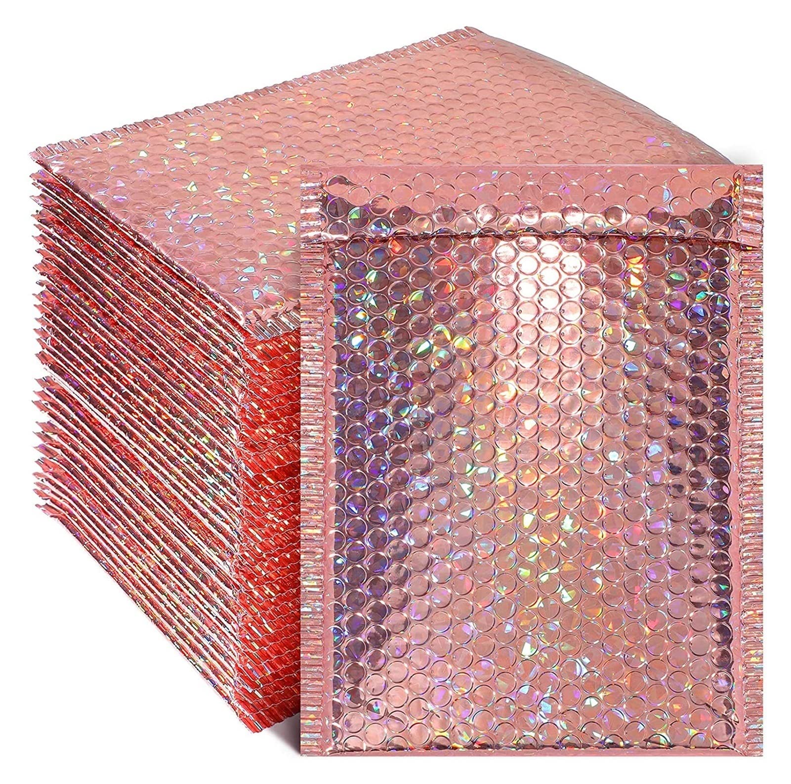 Torby pocztowe Koperty bąbelkowe 50 sztuk/opakowanie Wysyłka Koperta bąbelkowa Plastikowa poduszka(Metallic,18 * 23cm)