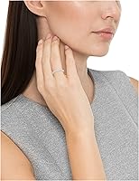 Vista 3 de Yaxa Essentials Eternity Band - Anillo de plata de ley con circonita cúbica