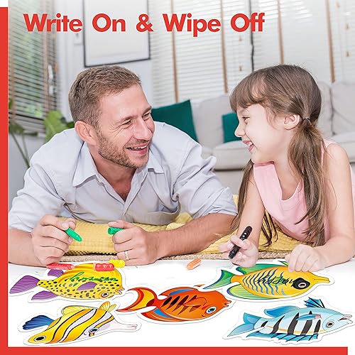 Miniatura 6 de 50 recortes de peces tropicales, impresión de doble cara, detalles de animales marinos, recortes para tablón de anuncios, decoración de aula en 10