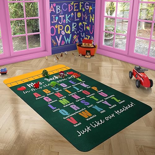 Miniatura 4 de Alfombra ABC para estudiantes, sala de juegos, alfombra ABC para aula, 2 x 3, 3 x 5, 4 x 6, 5 x 8, decoración de clase impresa para habitación