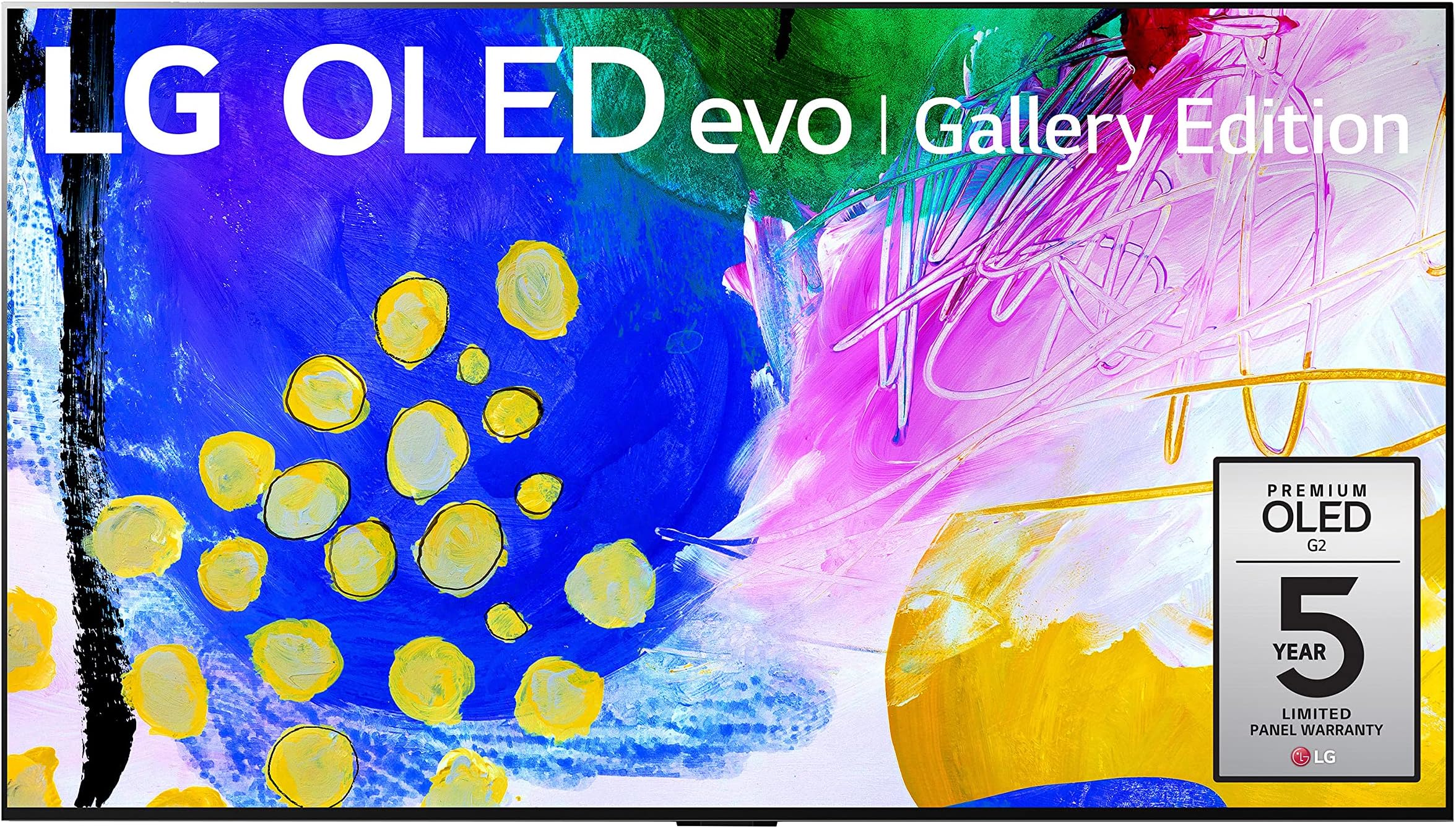 LG 55-Inch Class OLED evo Gallery Edition G2 Series Alexa Built-in 4K Smart TV, 120Hz Refresh Rate, AI-Powered, Dolby Vision IQ and Atmos, WiSA Ready, Cloud Gaming (OLED55G2PUA, 2022)