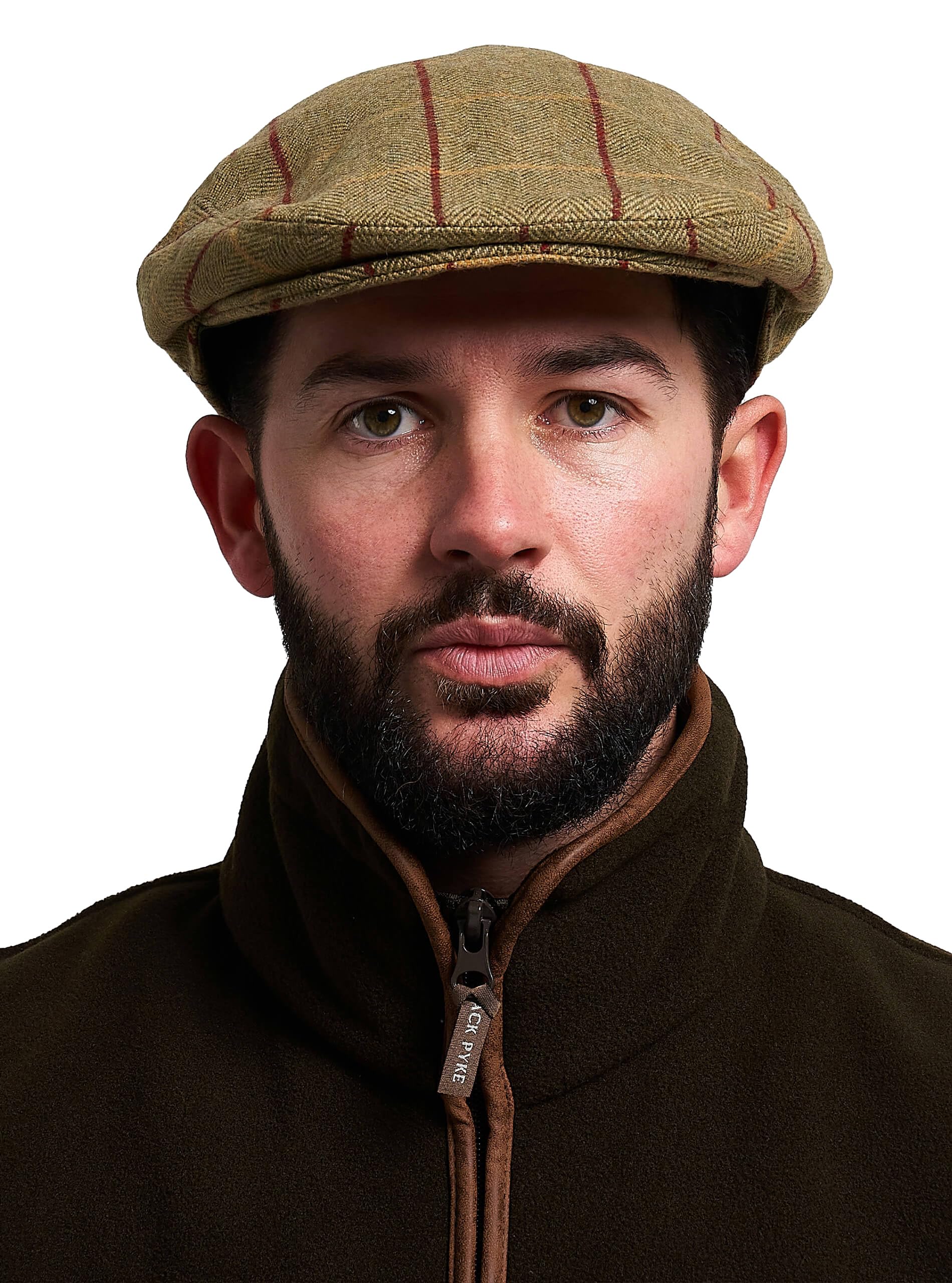 JACK PYKE Wool Blend Flat Cap Tweed 59cm