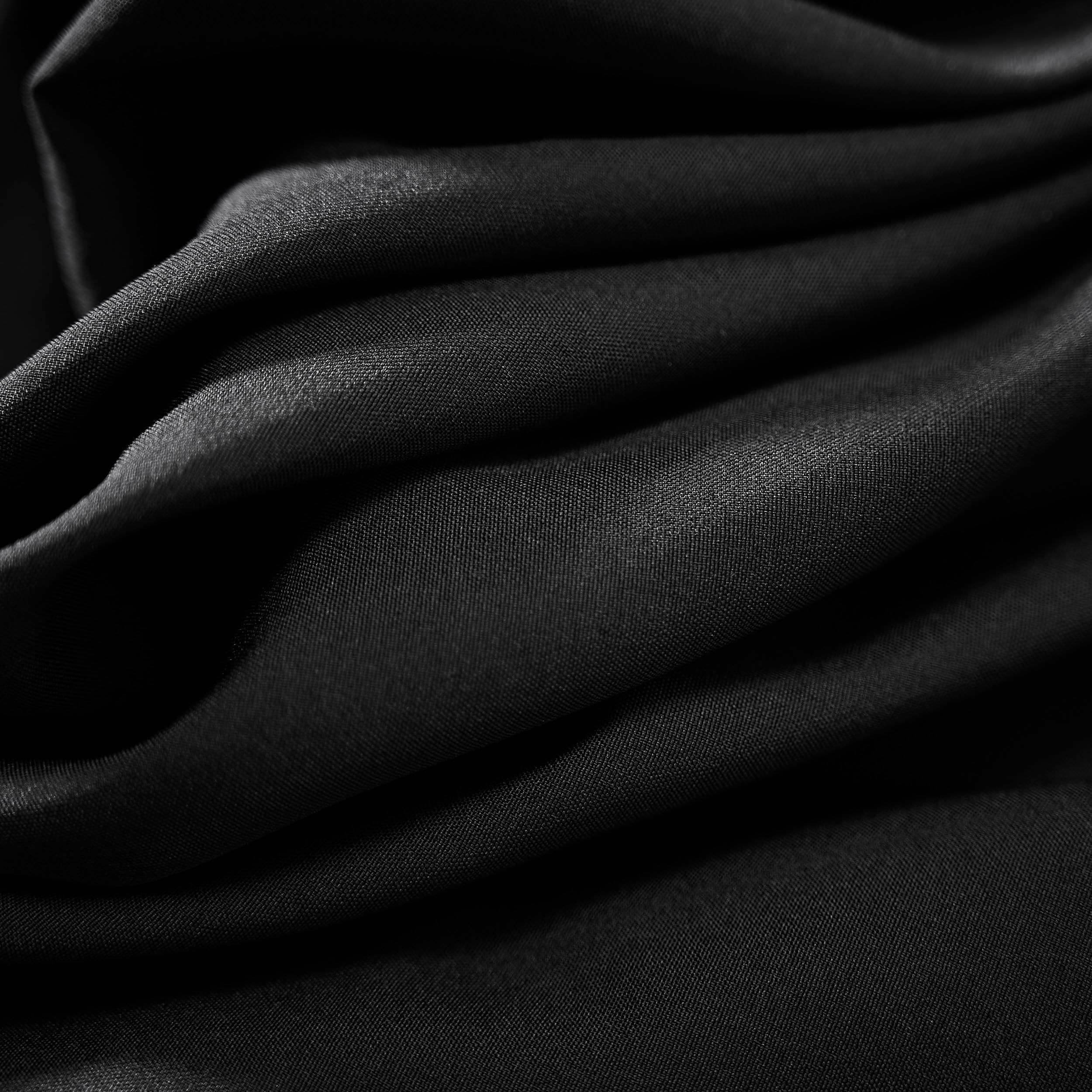 68" Wide Four-Way Stretch Spandex Polyester Fabric By The Yard Medium Weight Soft & Breathable & Drapable Broadcloth for Apparel, Accessories,Decorations & DIY Crafts (Black, 68" x 2 Yards) - 1