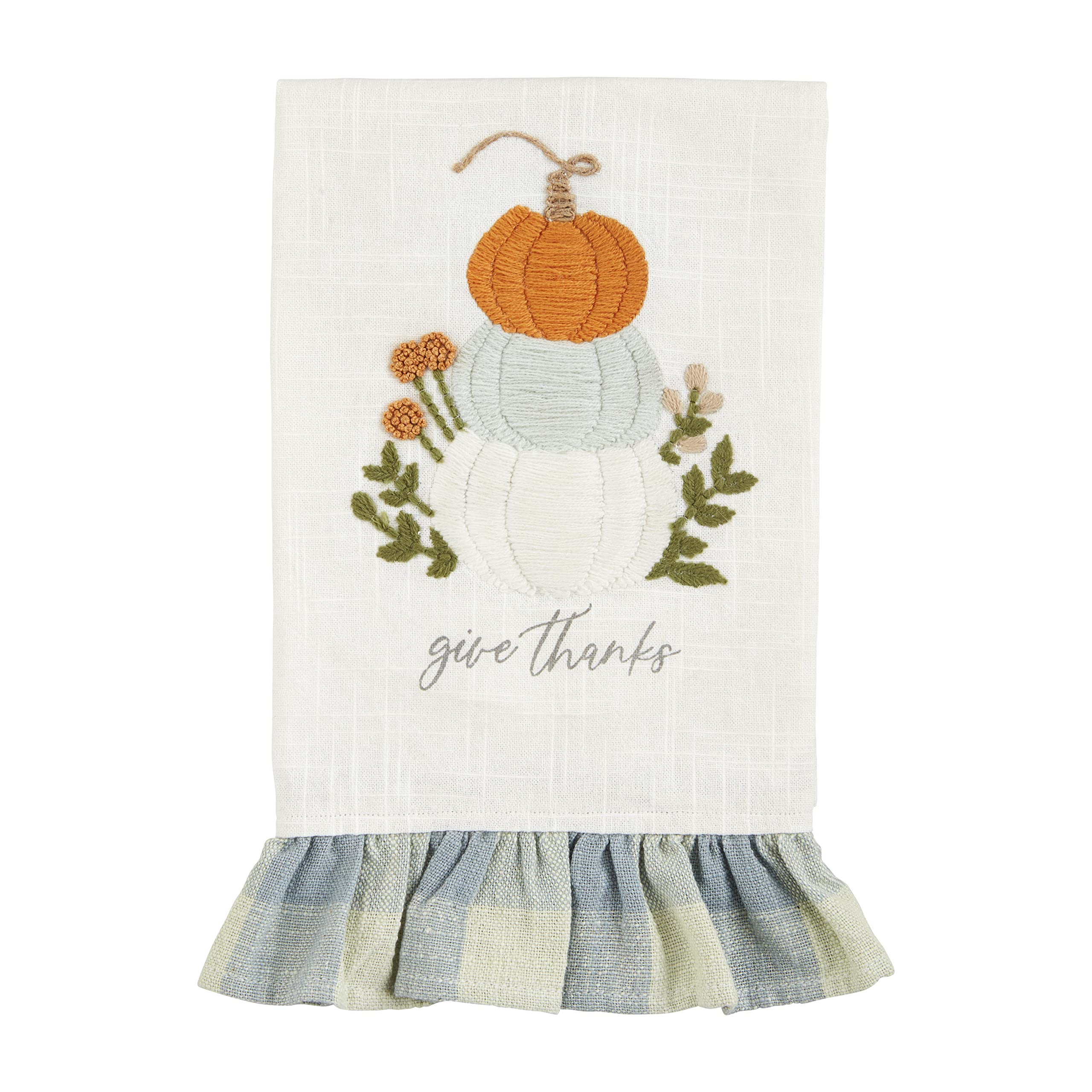 Mud Pie Pumpkin Hand Towel, Stacked, 14" x 21"