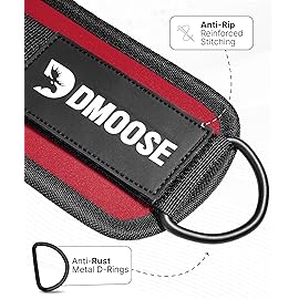 DMoose Ankle Strap for Cable Machine - One Size Fit with Premium Padding, Workout Kickback Ankle Cuffs, Ankle Bands for Working Out, Booty Workouts, Leg Extension, Hip Abductors & Lower Body Exercises