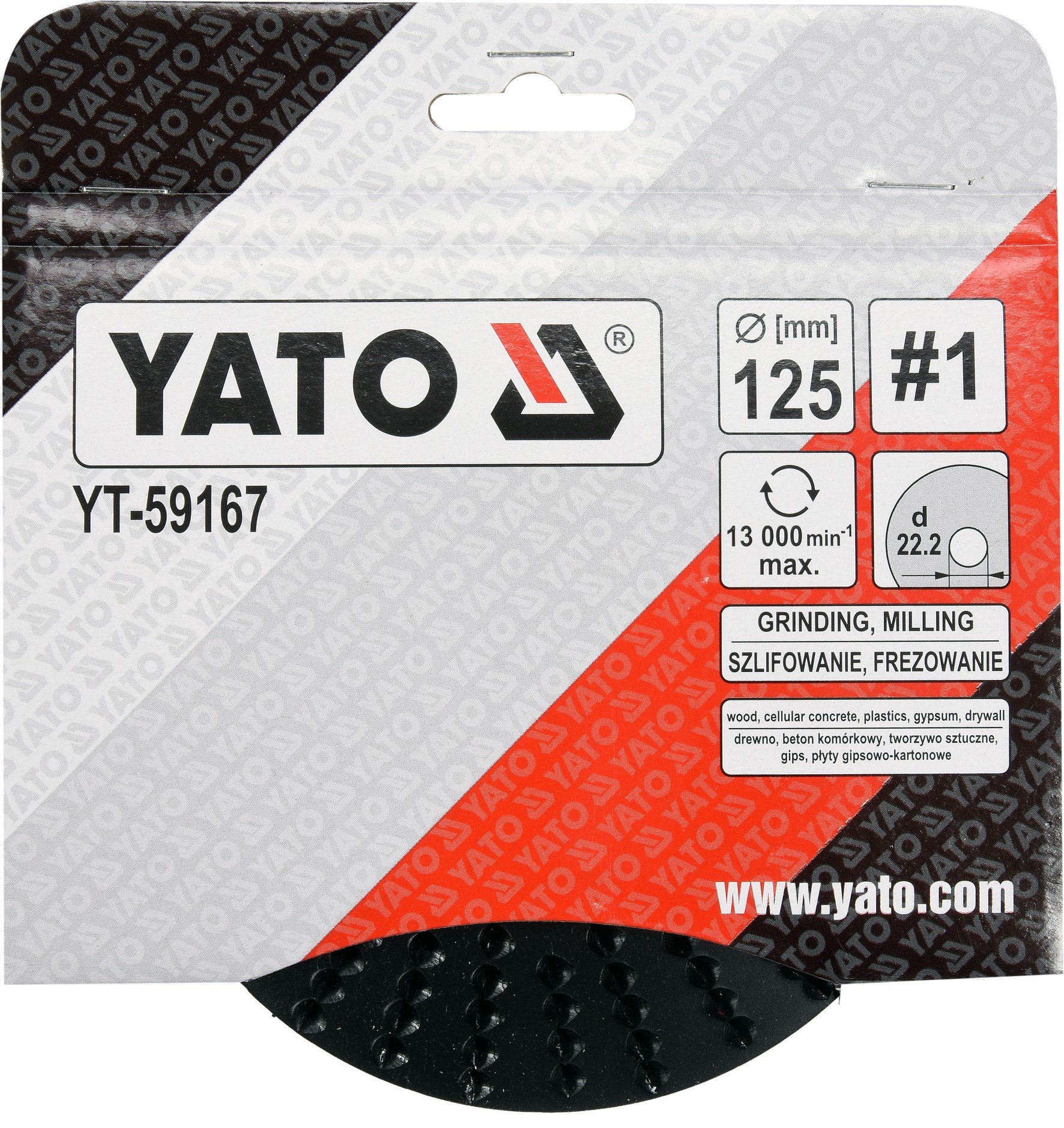 Yato - Disco abrasivo professionale per smerigliatrice angolare, 115 mm, 125 mm, 125 mm