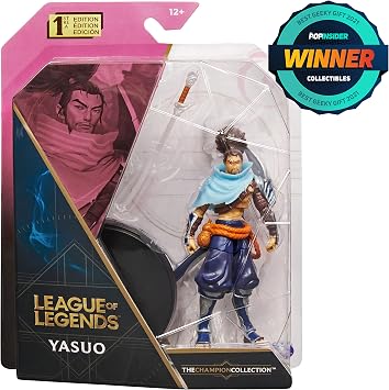 League of Legends, 4-Inch Yasuo Collectible Figure w/ Premium Details and Sword Accessory, The Champion Collection, Collector Grade, Ages 12 and Up