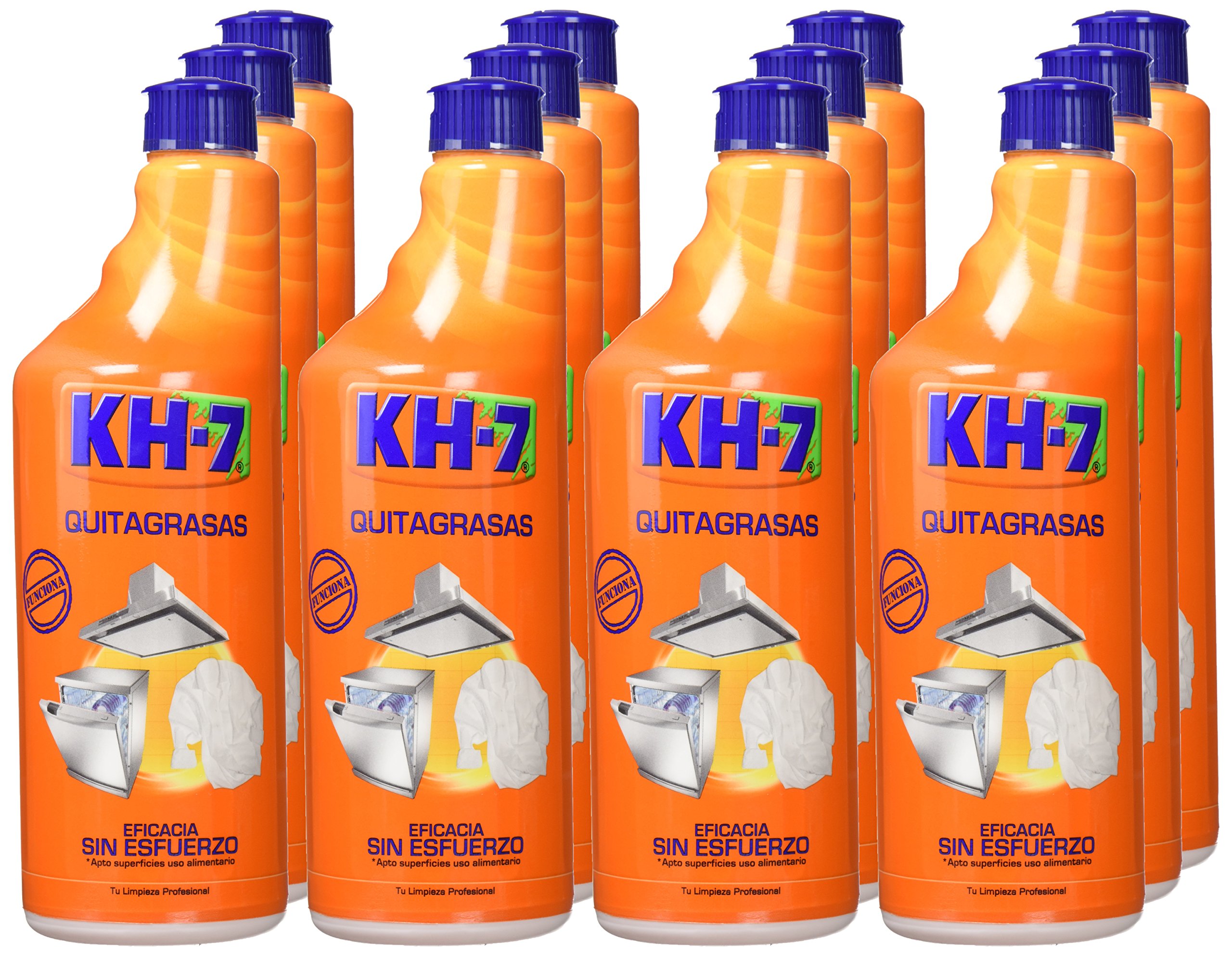 Kh-7 - Quitagrasas - Producto de limpieza - 750 ml - [Pack de 12]