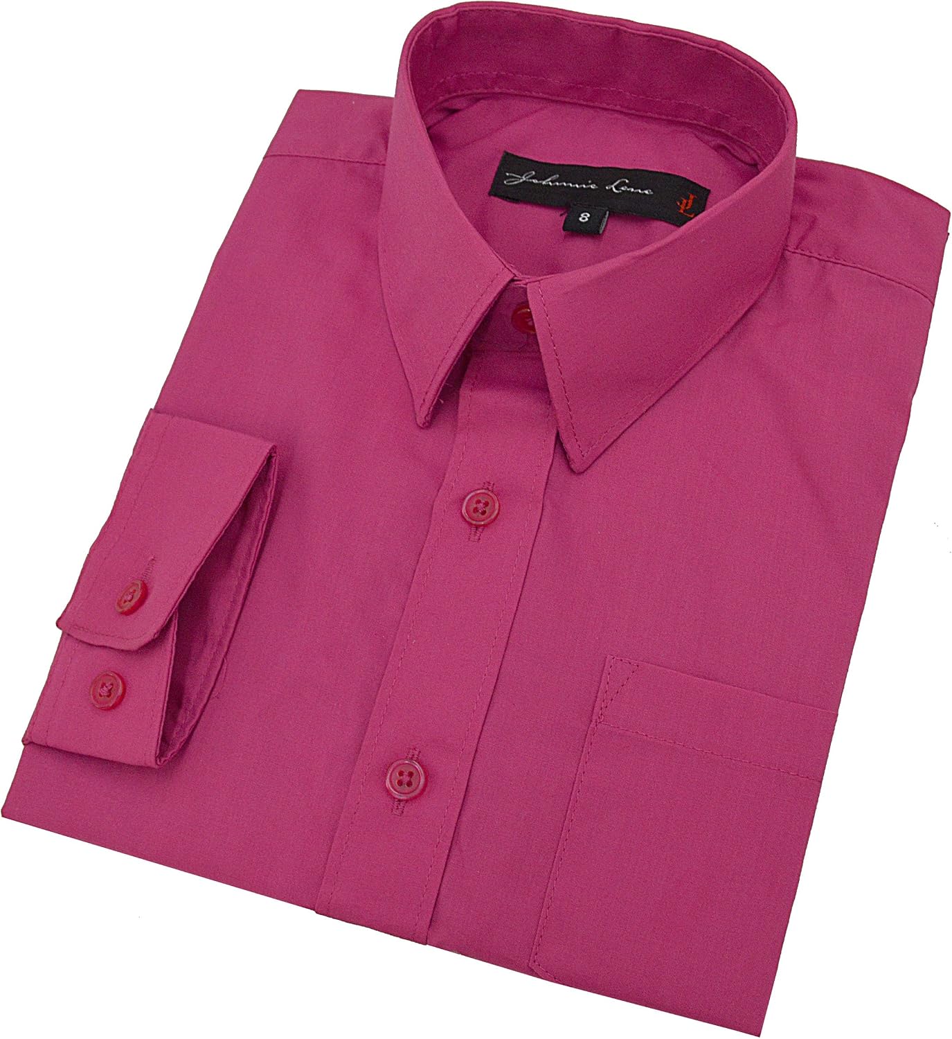 Boy's Long Sleeves Solid Dress Shirt #JL32