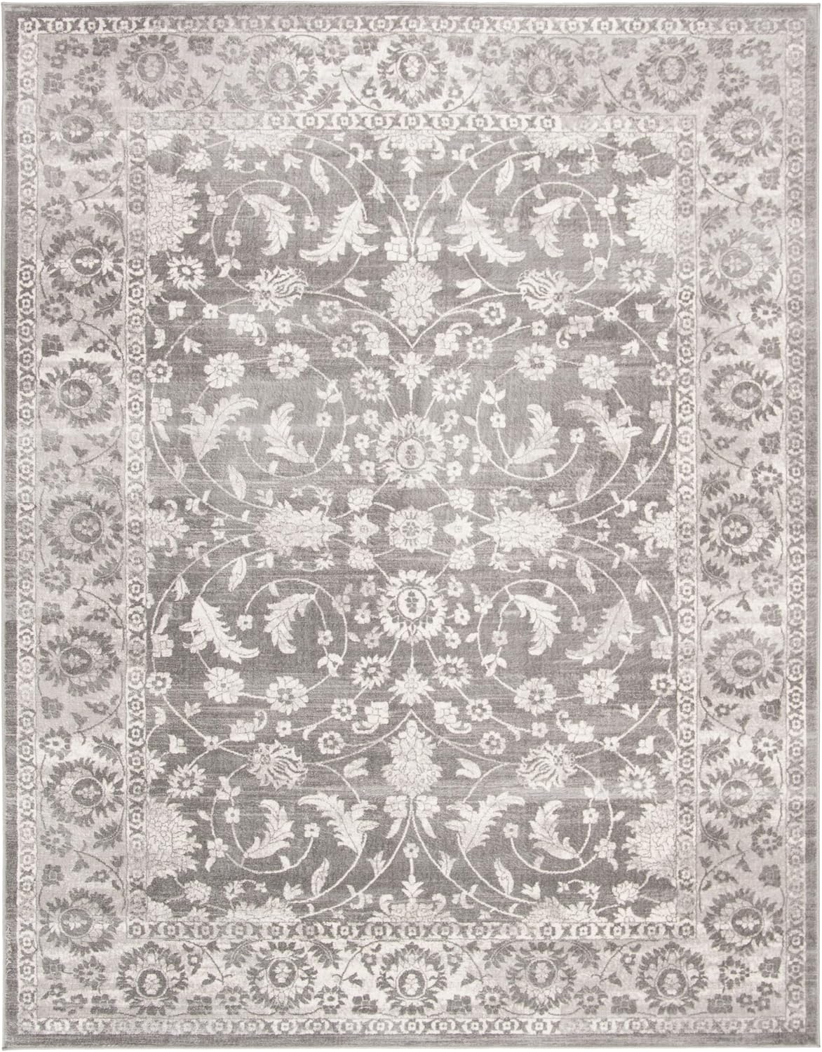 SAFAVIEH Area Rug 8x10 - Brentwood Collection - Large - Cream & Grey, Traditional Oriental Design, Non-Shedding & Easy Cleaning, Ideal for Living Room, Bedroom, Office, Dining Space (BNT844B)