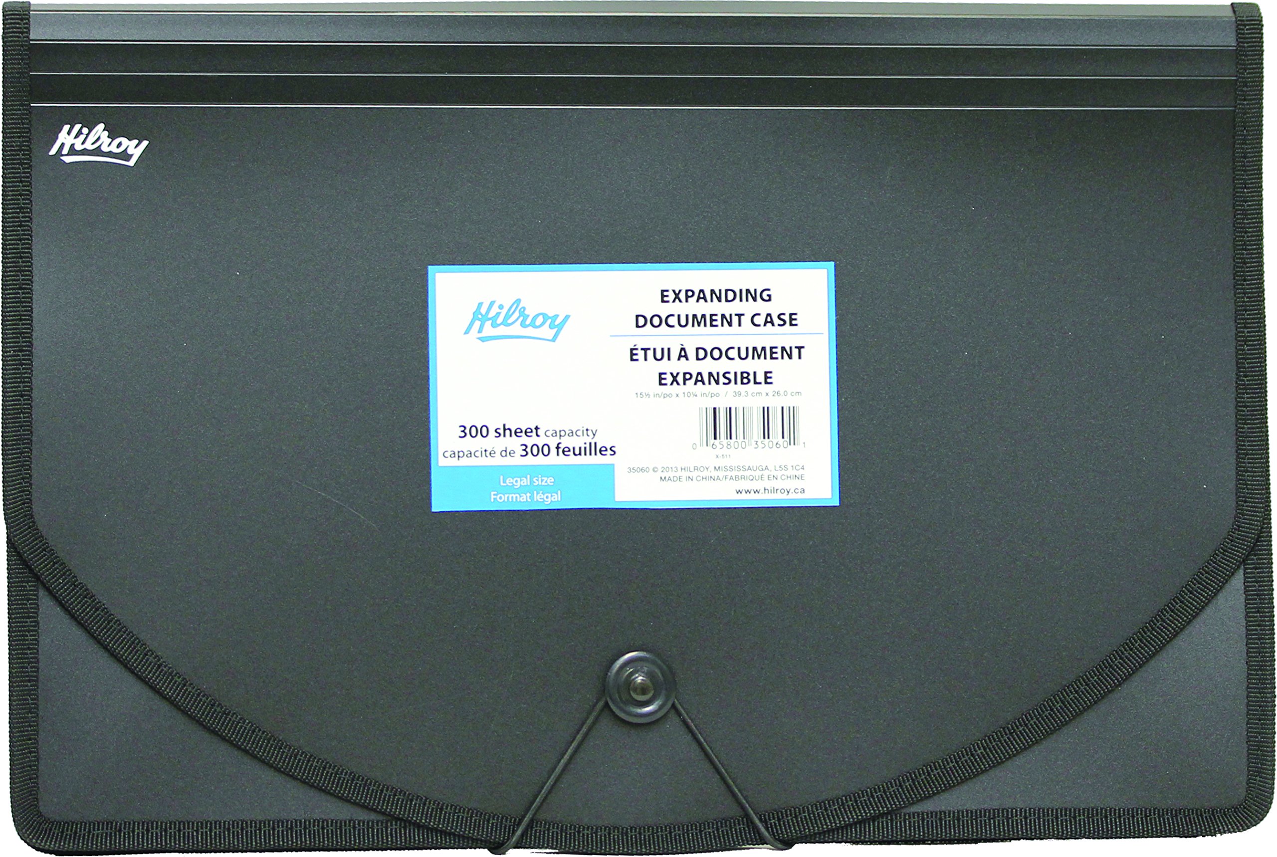 Porte-Documents HAISSKY A4 - 6 Poches - 300 Feuilles - Organiseur Bureau, École - Avec Porte-Cartes - Noir