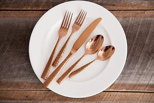 Miniatura 35 de Juego de cubiertos Fortessa, de acero inoxidable 18/10 para bistró, juego para 1 persona, 5 unidades, Lucca Faceted, 5-piezas, Plateado