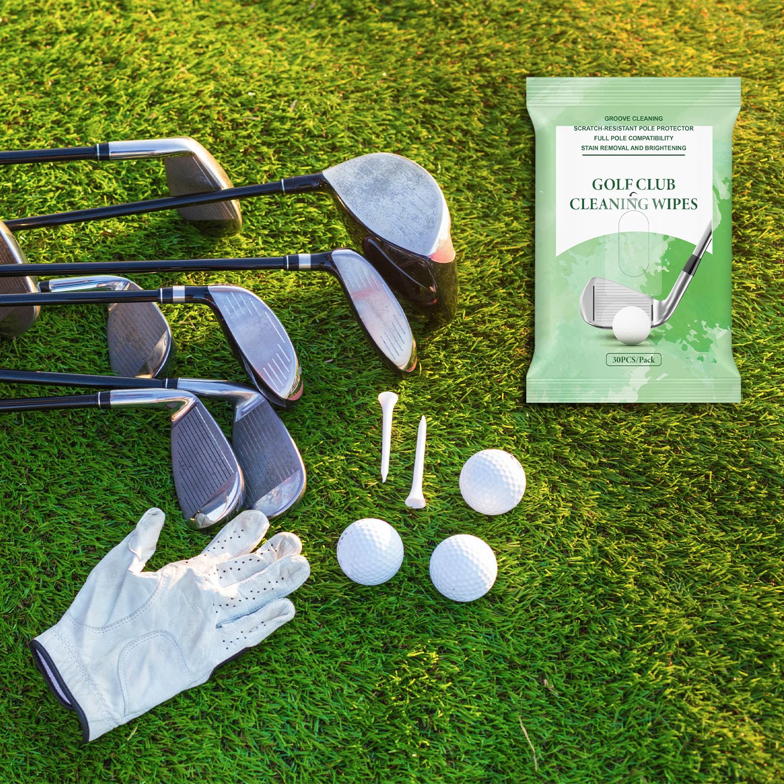 flintronic 3 Pezzi Salviette da Golf, Salviette Detergenti per Golfisti per Aste, Mazze e Palline, Accessori da Golf per Uomini e Donne
