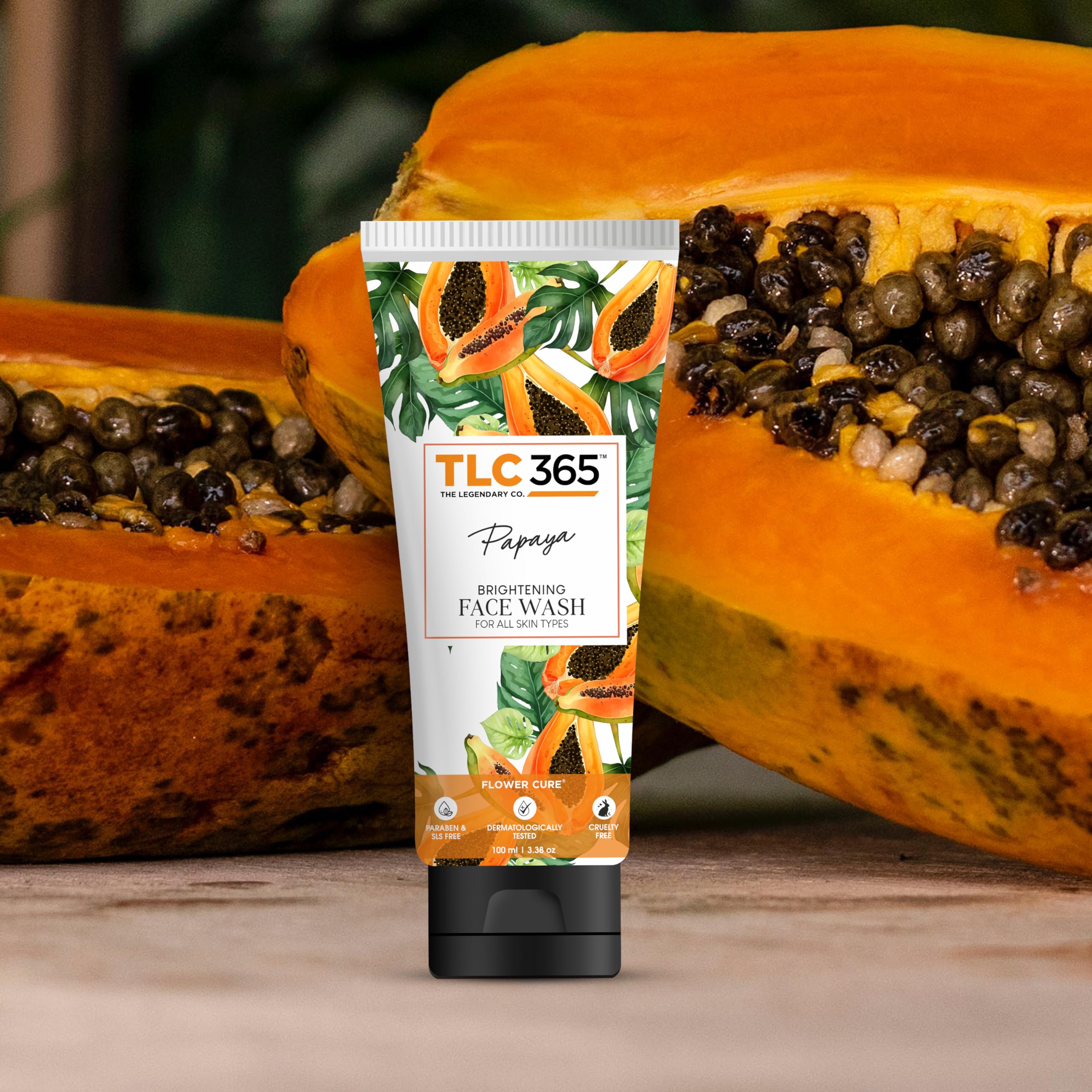 TLC 365 Papaya Brightening Face Wash: Removes Impurities, Dark Spot Reduction | Lightens Blemishes | 100ml