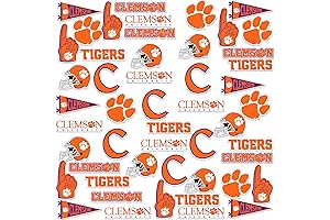 Clemson University 50-Count Officially Licensed Adhesive Stickers