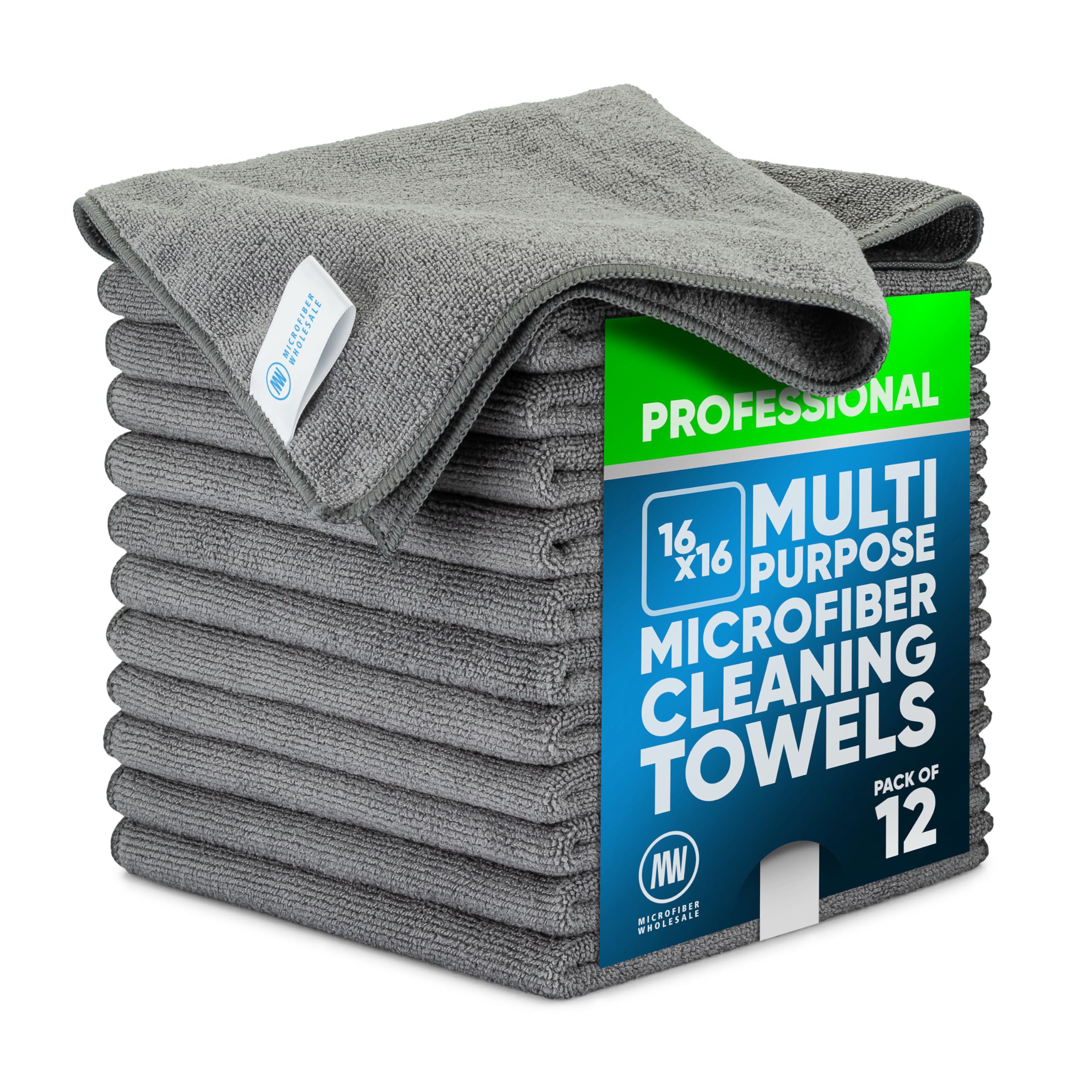 Kirkland Signature Ultra Plush Microfiber Towels – 16x16 Inch, 4-Pack – Polish, Buff, Shine
