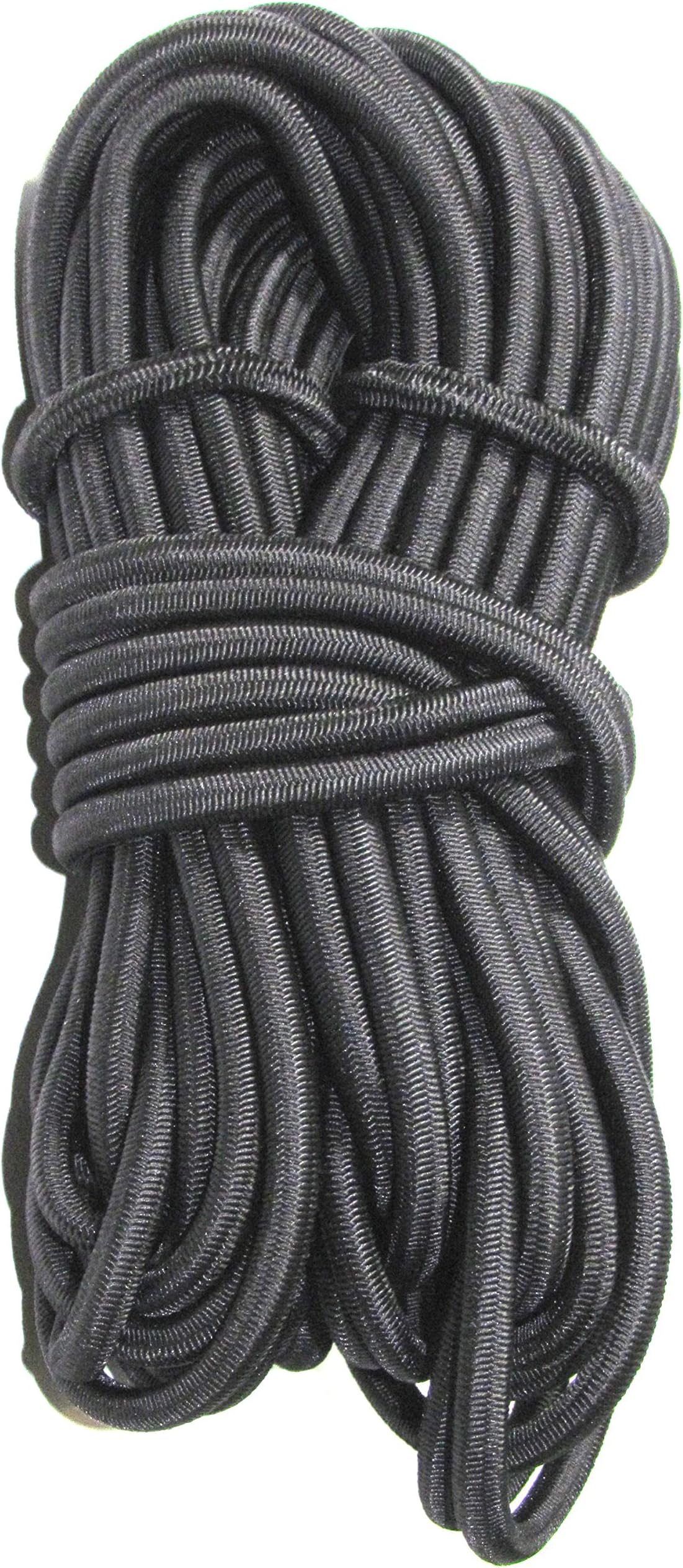 Marine Masters 40ft 1/4 Inch Black Bungee Shock Cord (40 Feet)