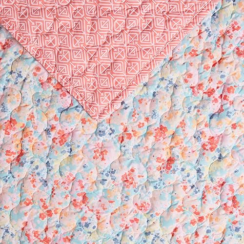 Miniatura 5 de Waverly Traditions - Juego de ropa de cama de 3 piezas con patrón de moteado vintage, juego de cama King con 2 fundas de almohada y edredón, apto