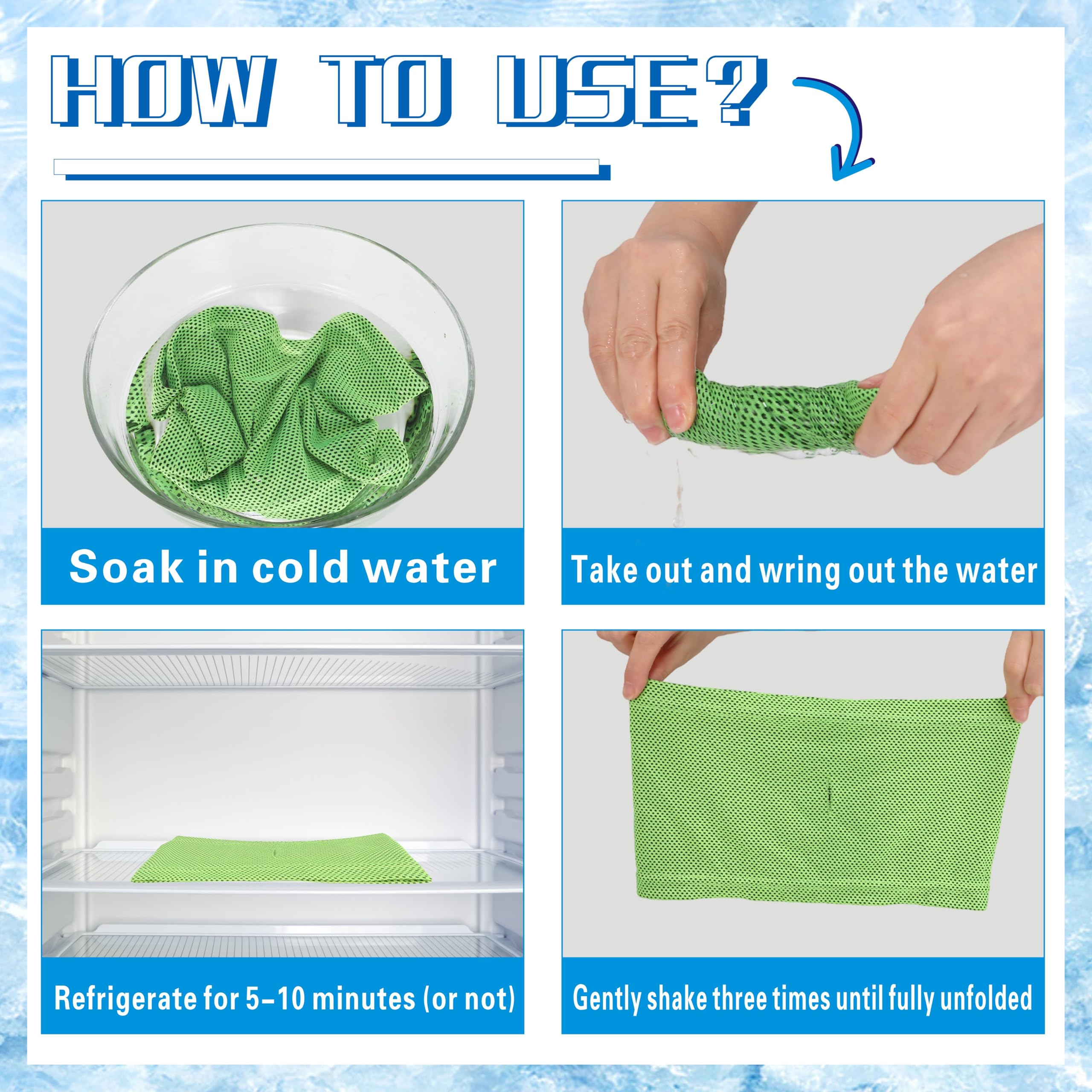Bandana Rinfrescante Cane, Sciarpa Raffreddamento per Cani, Collare Freddo per Dog, Cooling Foulard Domestico Cani, Collari Rinfrescante Estivo per Cane (Verde-S)