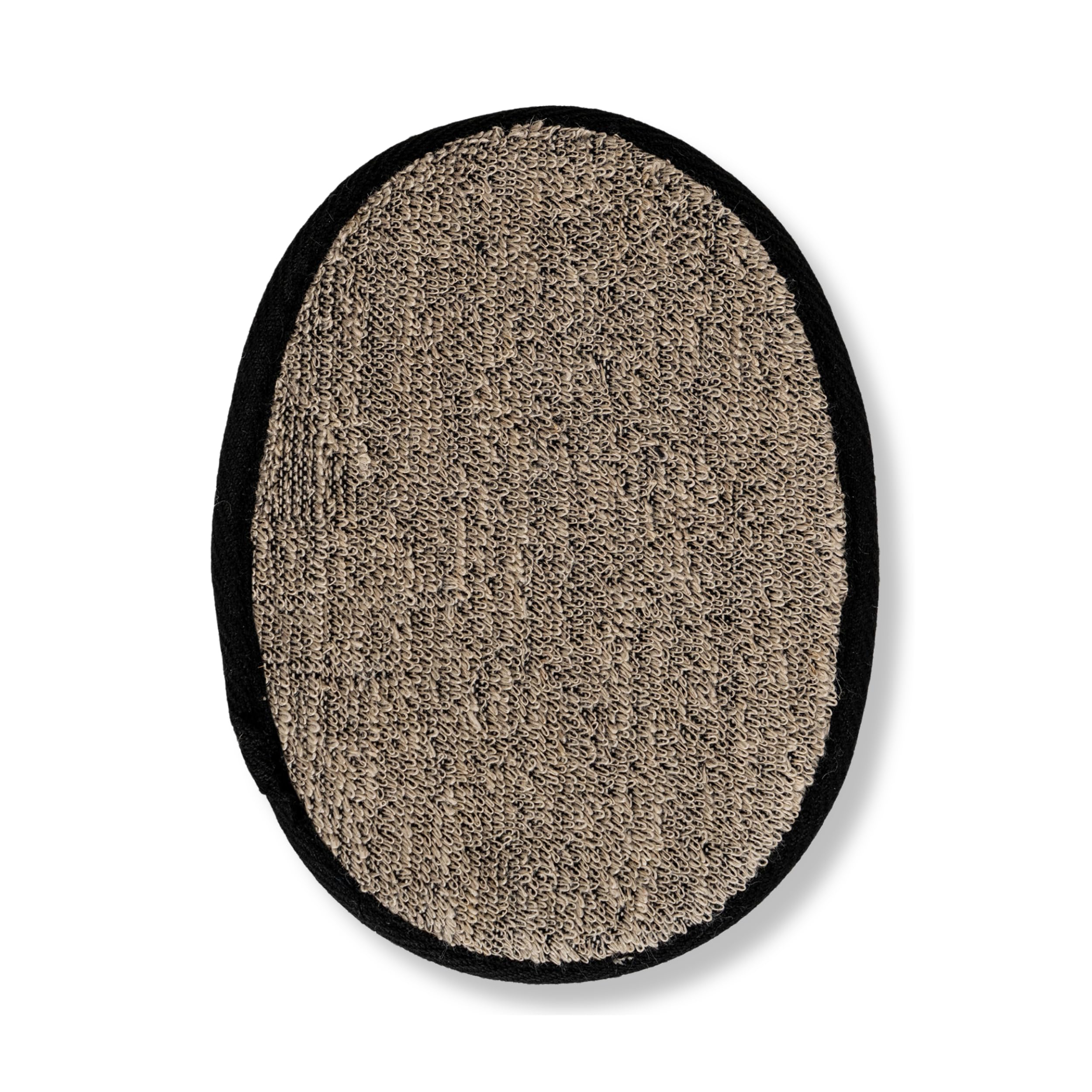 Eco Bath London Natural Sisal Hemp Bath Pad Black - Luxury Exfoliating Body Scrubber for Face and Body, Biodegradable Shower Sponge for Women and Men