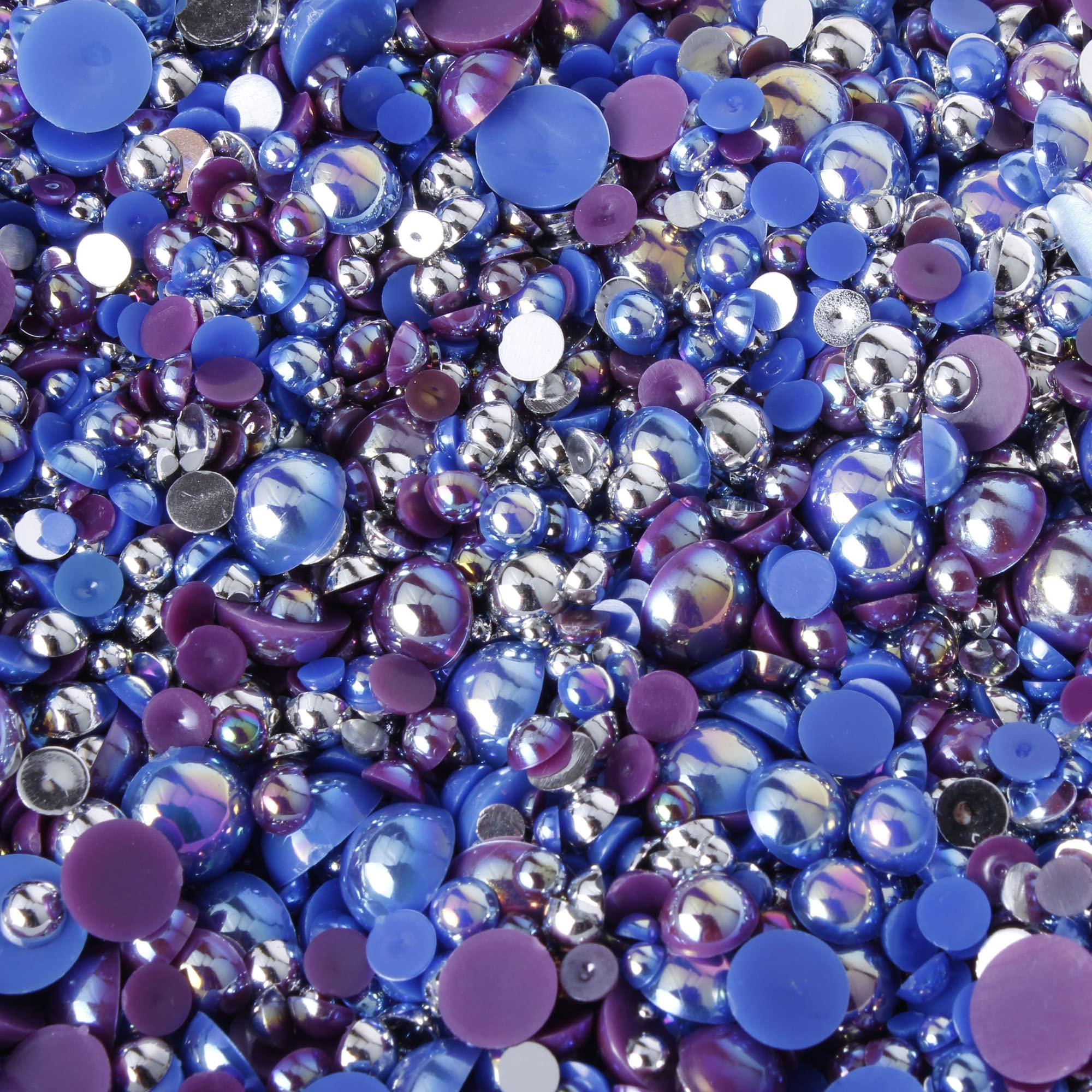 Bad Ass Beauty Man's World 15G Mixed Colours Size Flat Back Pearls Cabochons Decoden 2Mm - 12Mm Bling (Man's World)