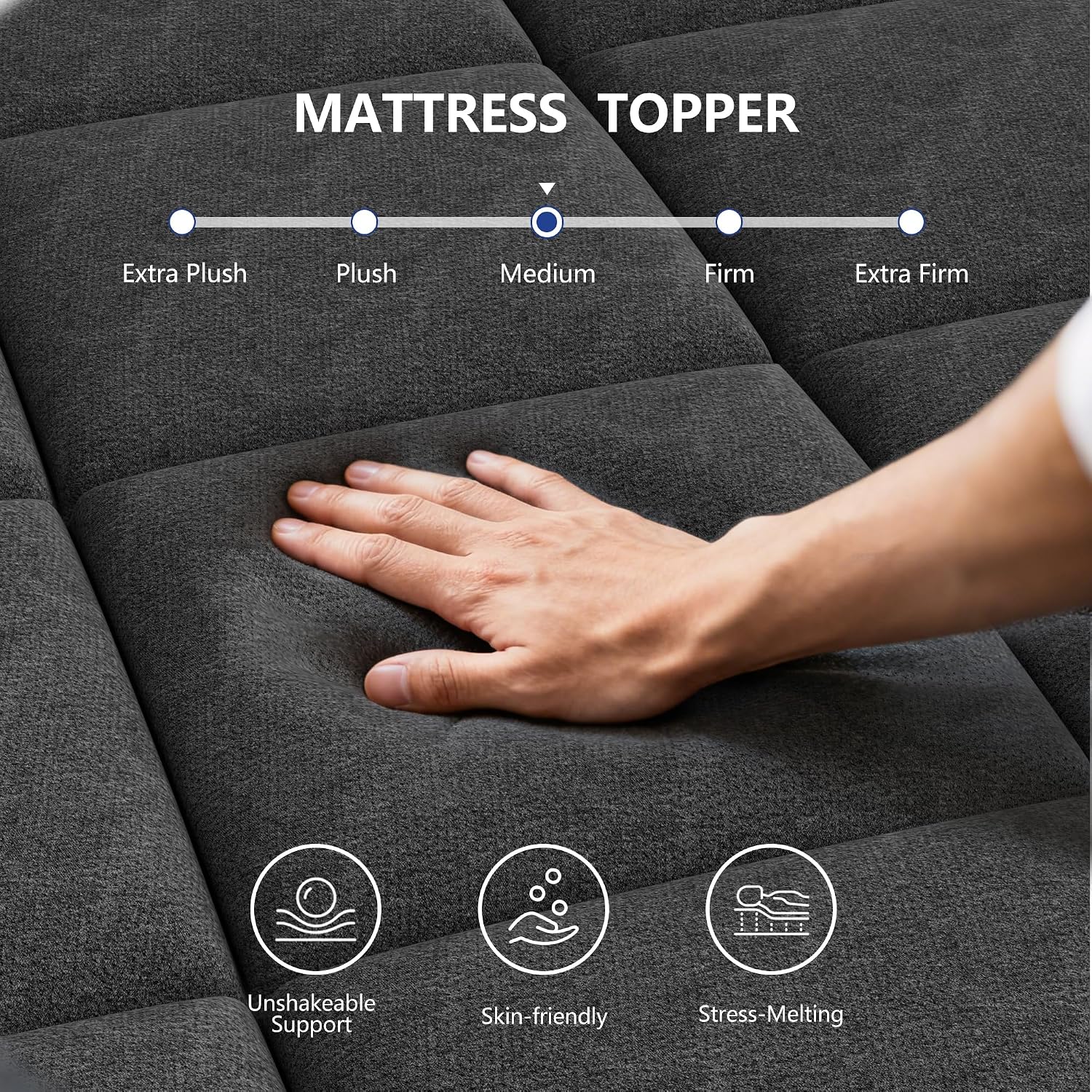 SogesGame 10 Inch King Size Mattress, Hybrid Mattress King in a Box for Couples Motion Isolation, Medium Firm Support with Pocketed Coils for Pressure Relief and Back Pain, CertiPUR-US & No Fiberglass