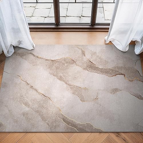 Miniatura 34 de Bloom Rugs - Alfombra caminera Caria lavable, antideslizante, de 3,05 m, color marfil/gris/caramelo tradicional, para entrada, pasillo, baño