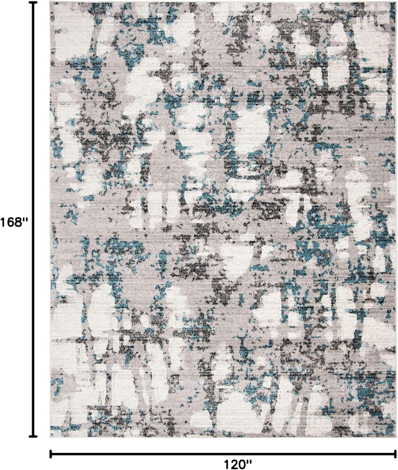 SAFAVIEH Skyler Collection 10' x 14' Grey/Blue SKY193B Modern Abstract Non-Shedding Living Room Bedroom Dining Home Office Area Rug