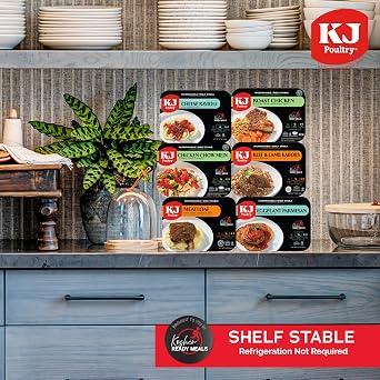 KJ Poultry Kosher Ready Meals - (20 Pack Variety) Prepared Entree Fully Cooked, Shelf Stable Microwave Dinner Travel, Military, Camping, Emergency Survival KJ