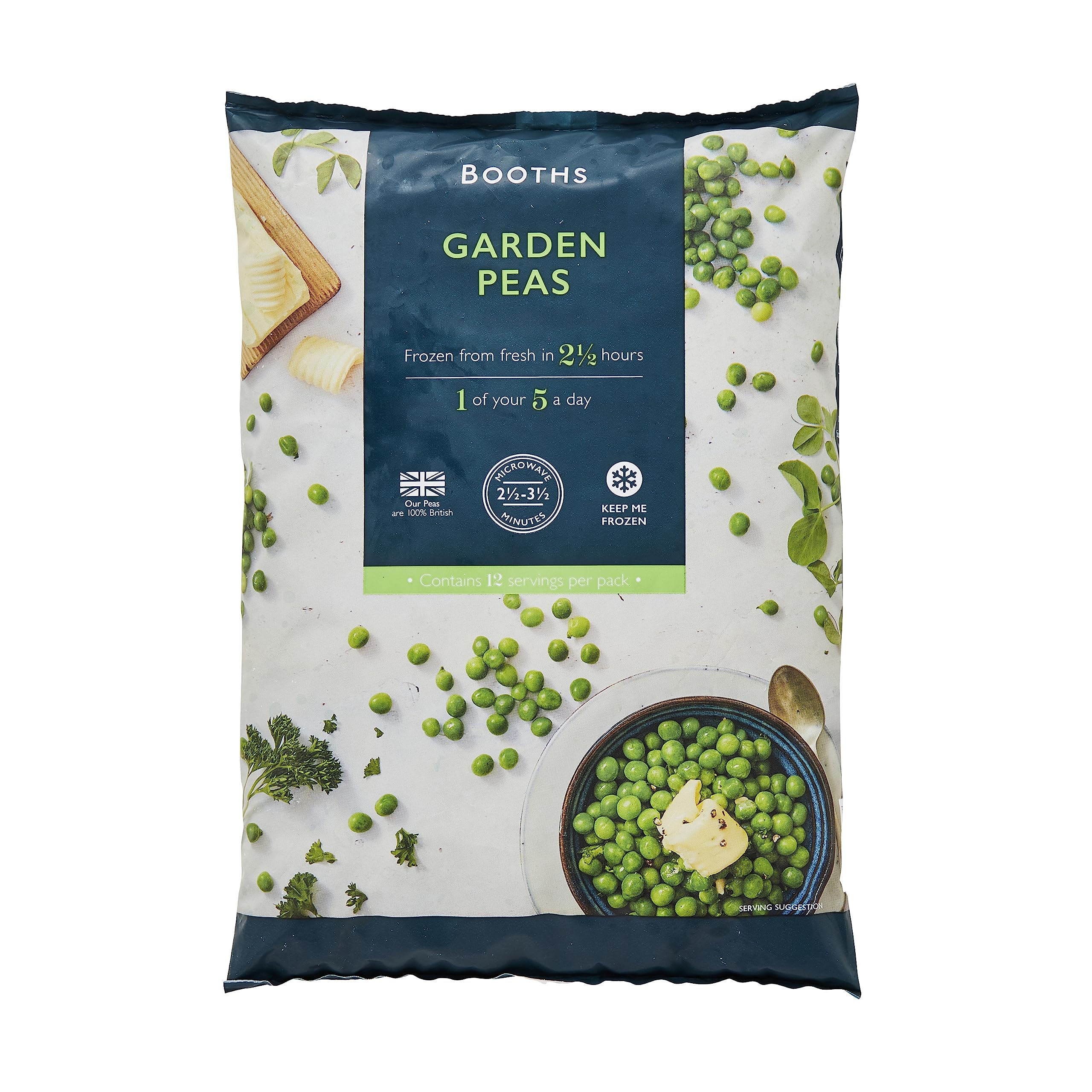 BoothsFrozen Garden Peas, 1kg