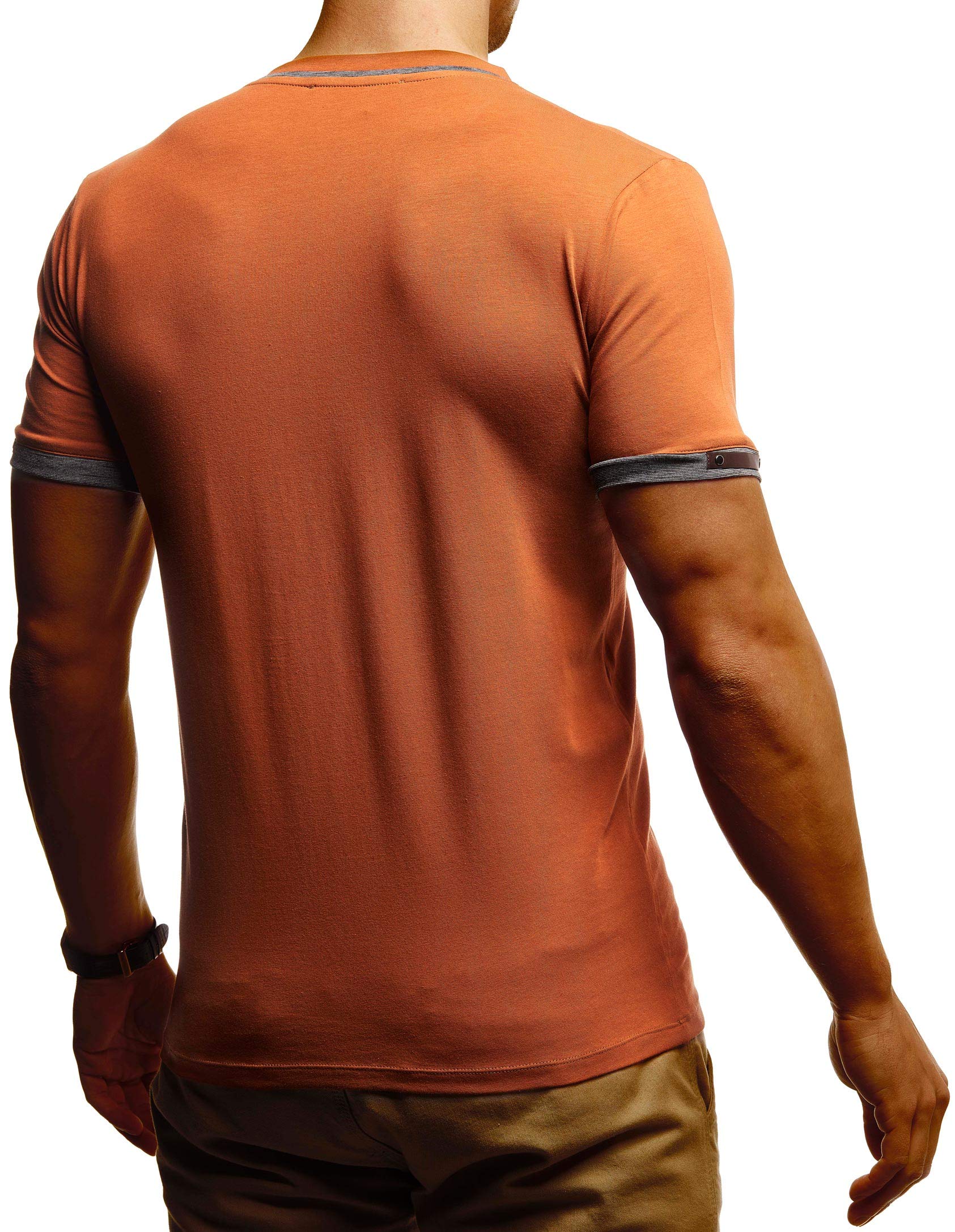 Leif Nelson Maglietta Uomo V-Neck - Magliette Moda V-Neck Cotone - Magliette Basic Casual Manica Corta - T-Shirt Uomo