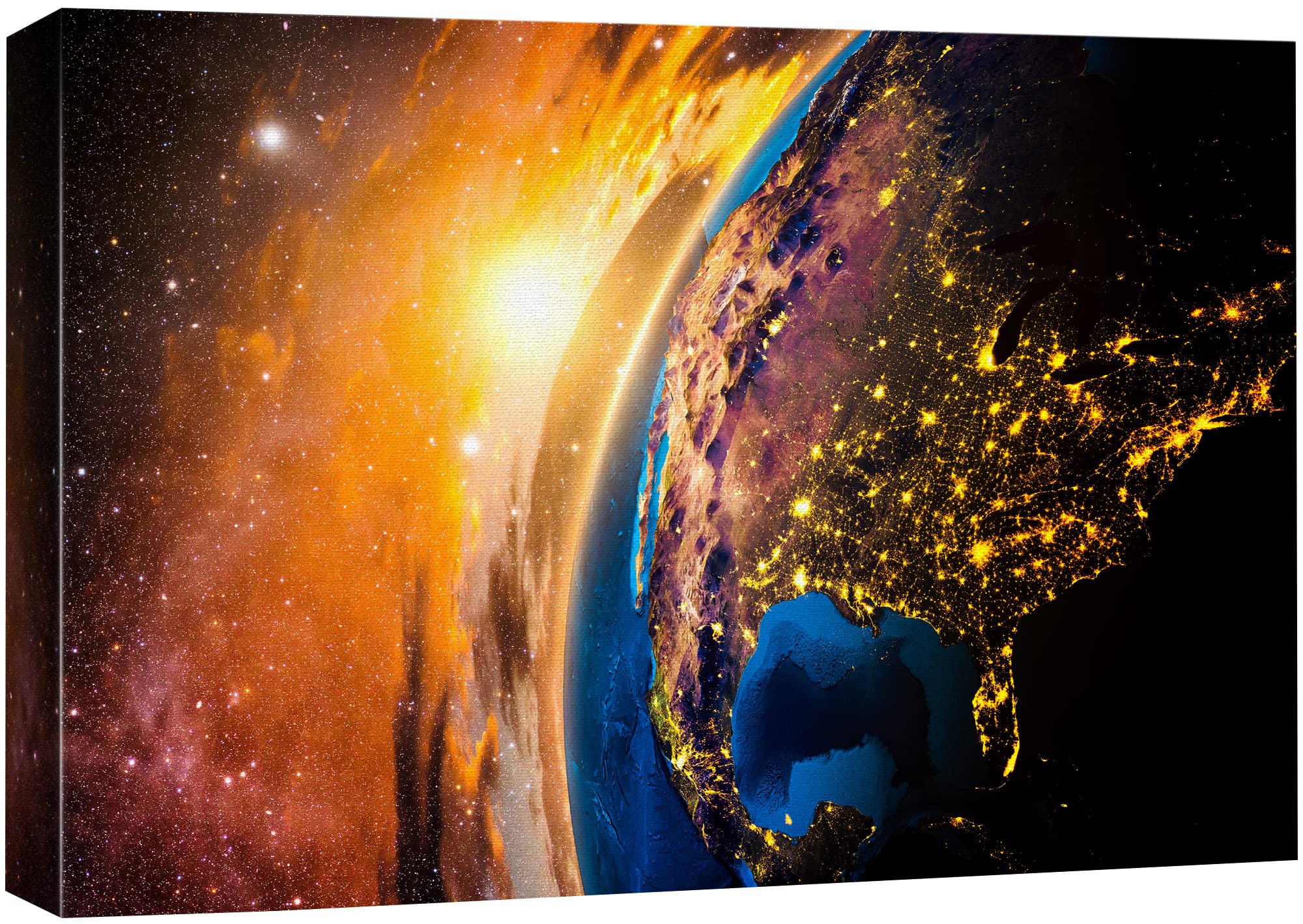 Amazon.com: SIGNFORD Canvas Print Wall Art Cosmic Planet Earth