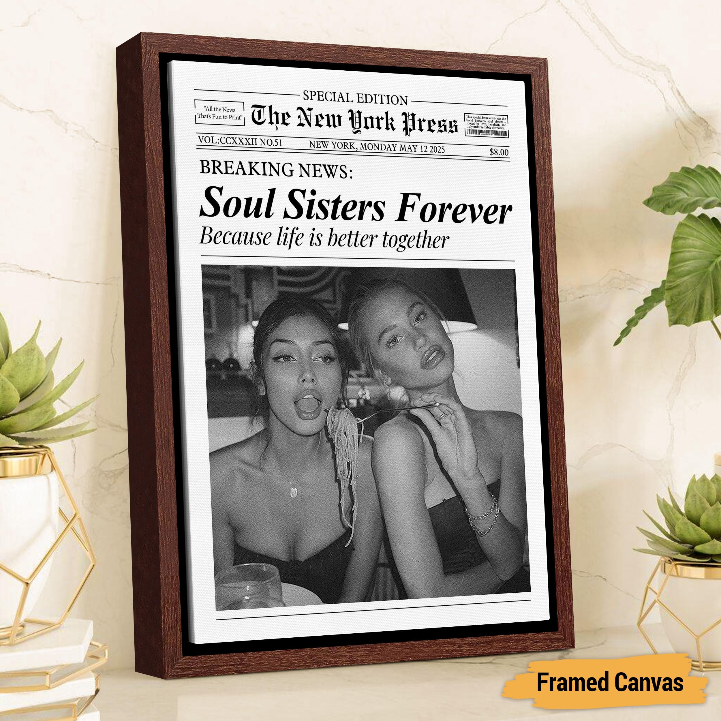 Amazon.com: VICILO Custom Newspaper Trendy Vintage New York News