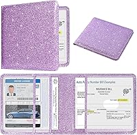 Vista 7 de DMLuna Soporte para Registro de Coche y Seguro, Organizador de Cuero para Documentos de Vehículo en Guantera, Accesorios de Compartimento para Auto