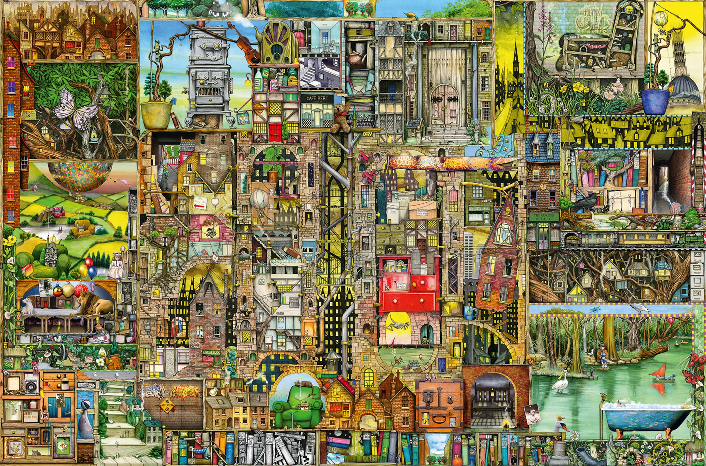 Ravensburger Puzzle 17430 - Skurrile Stadt - 5000-Teilig
