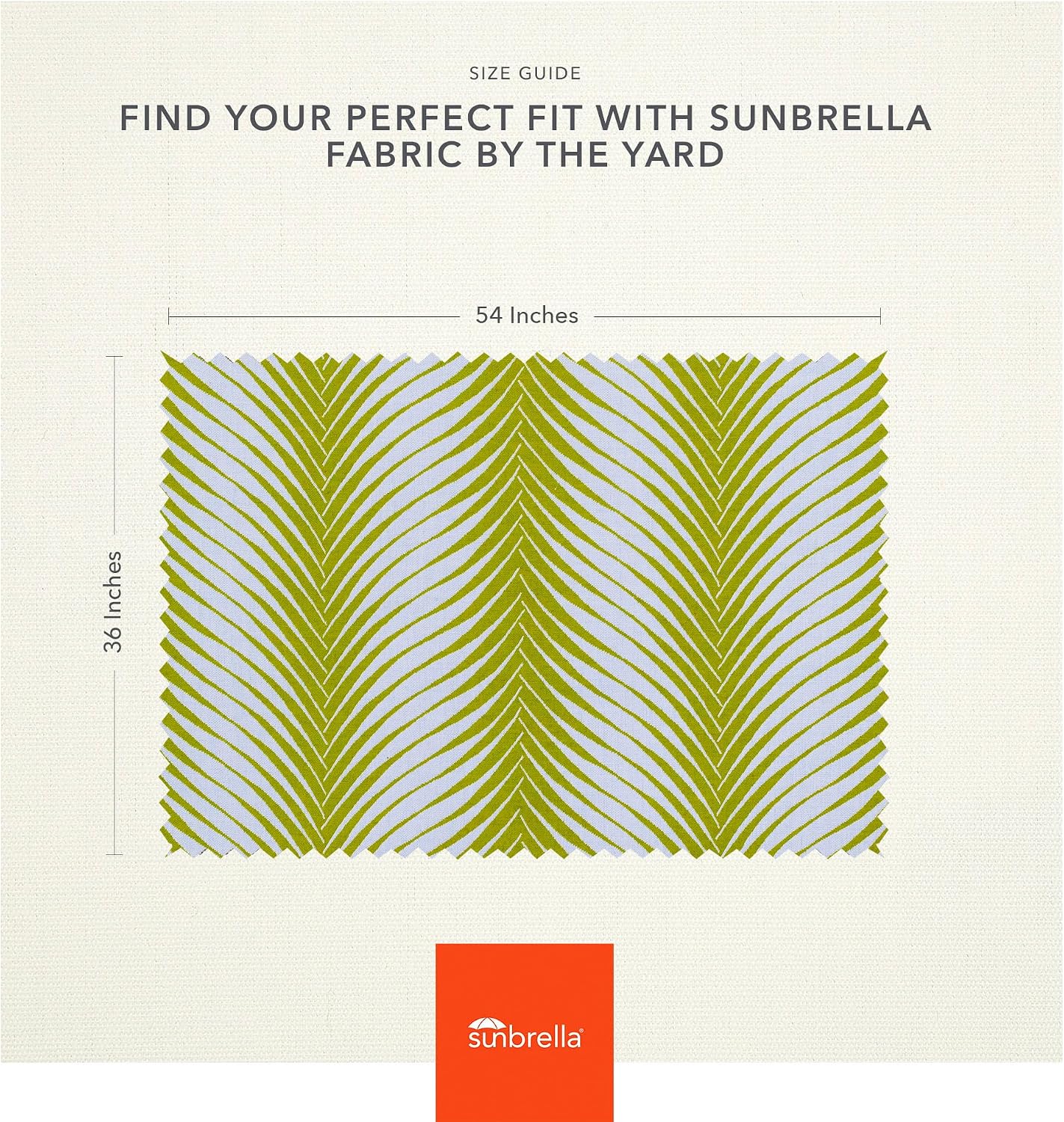 Sunbrella Outdoor Fabric by The Yard | Clock Out Frond | Official Sunbrella Seller | Indoor or Outdoor Upholstery Fabric for Chairs, Cushions, Drapery, Pillows, Furniture