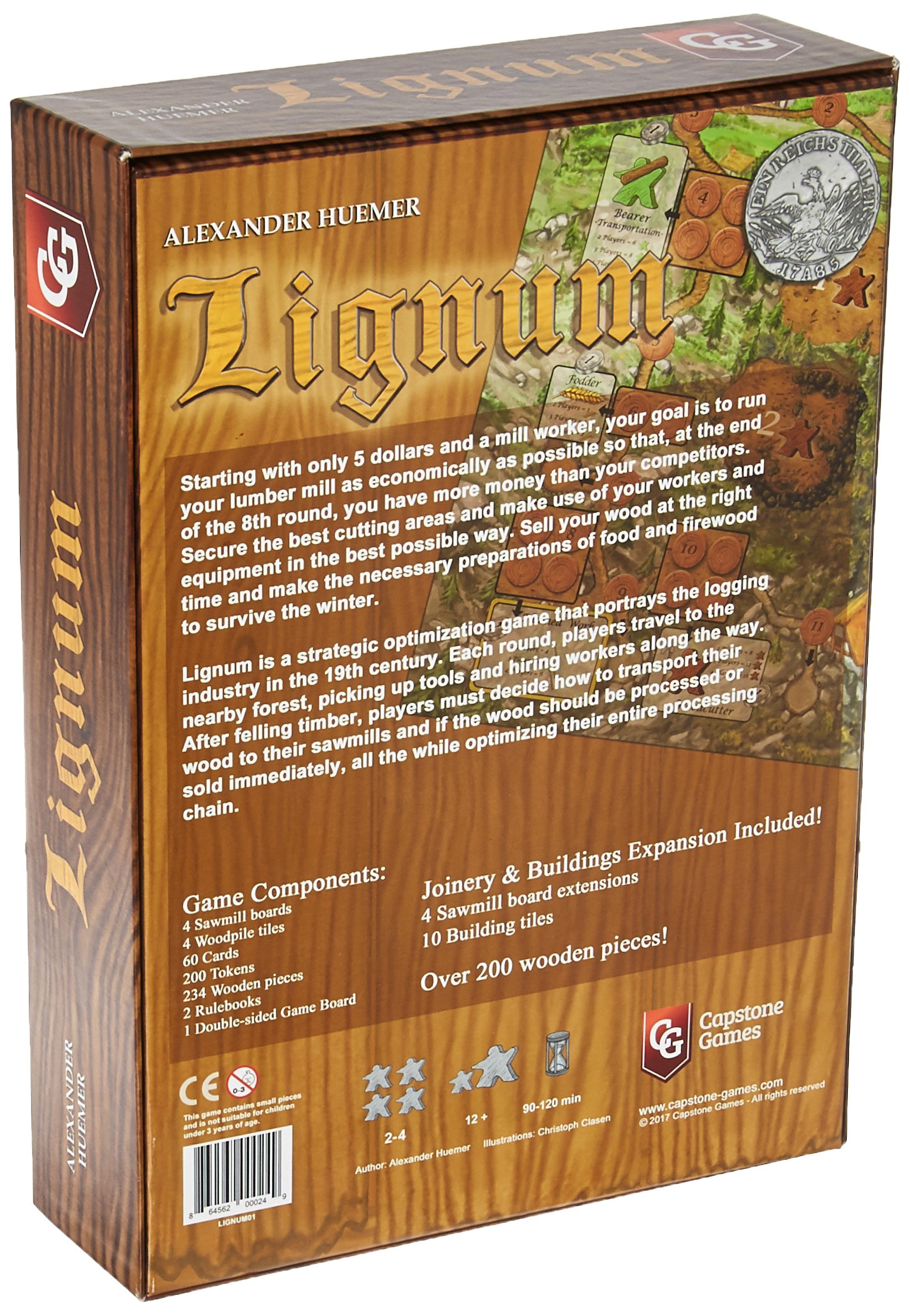 Amazon.com: Capstone Games: Lignum Strategy Board Game, 2-4 Players, Ages  12+, 120 Minute Game Play : Toys & Games