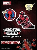 Vista 1 de Marvel Deadpool Calcomanías de vinilo – Juego de 3 calcomanías de vinilo Deadpool para automóvil, ventana, camión, parachoques, laptop, vaso, 1991