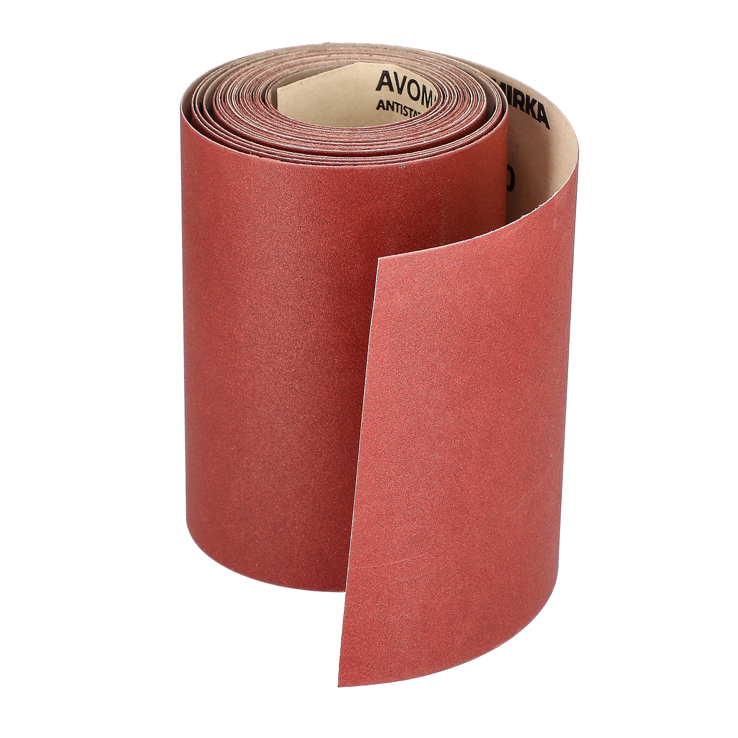 Mirka Rollo Papel de Lija Abrasivo Rojo 115 mm x 5 m Grano P240 | Rollo de papel abrasivo P240 para lijar madera metal plástico compatible con herramientas eléctricas y pulidoras