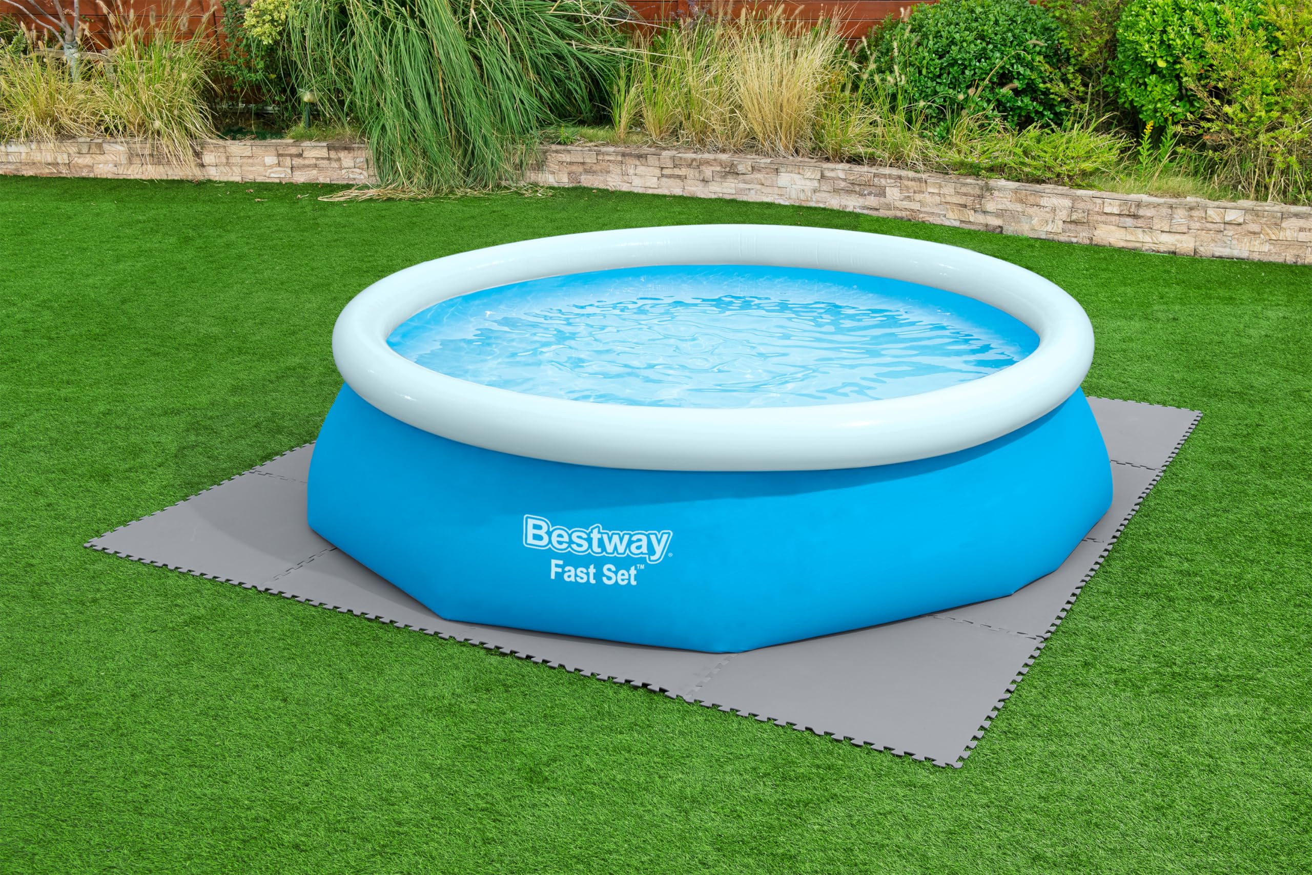 Bestway 58636-6 Tappeto componibile per piscina fuori terra da 78x78 cm
