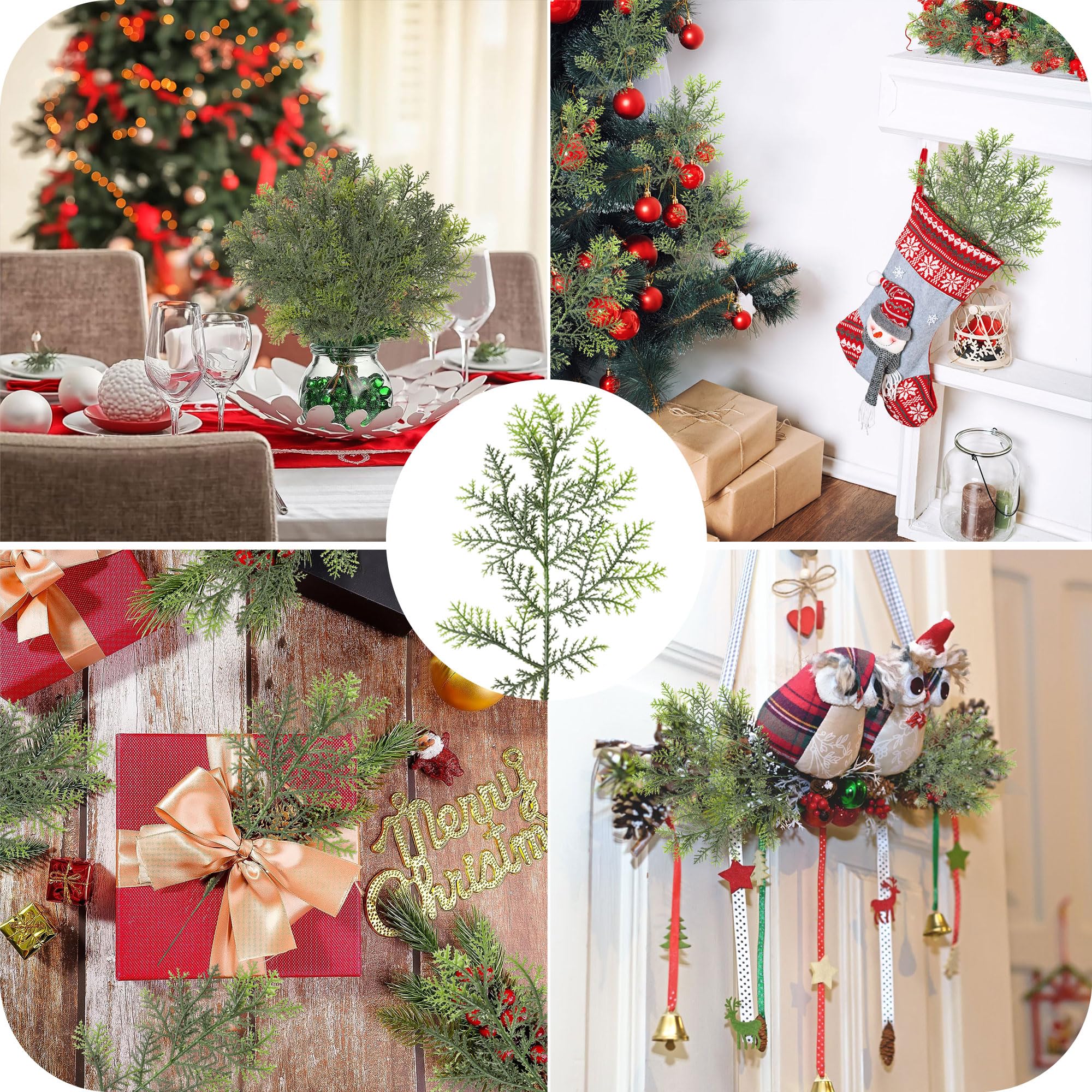 Künstliche Tannenzweige Mit Roten Beeren - Frosted Weihnachtsdeko